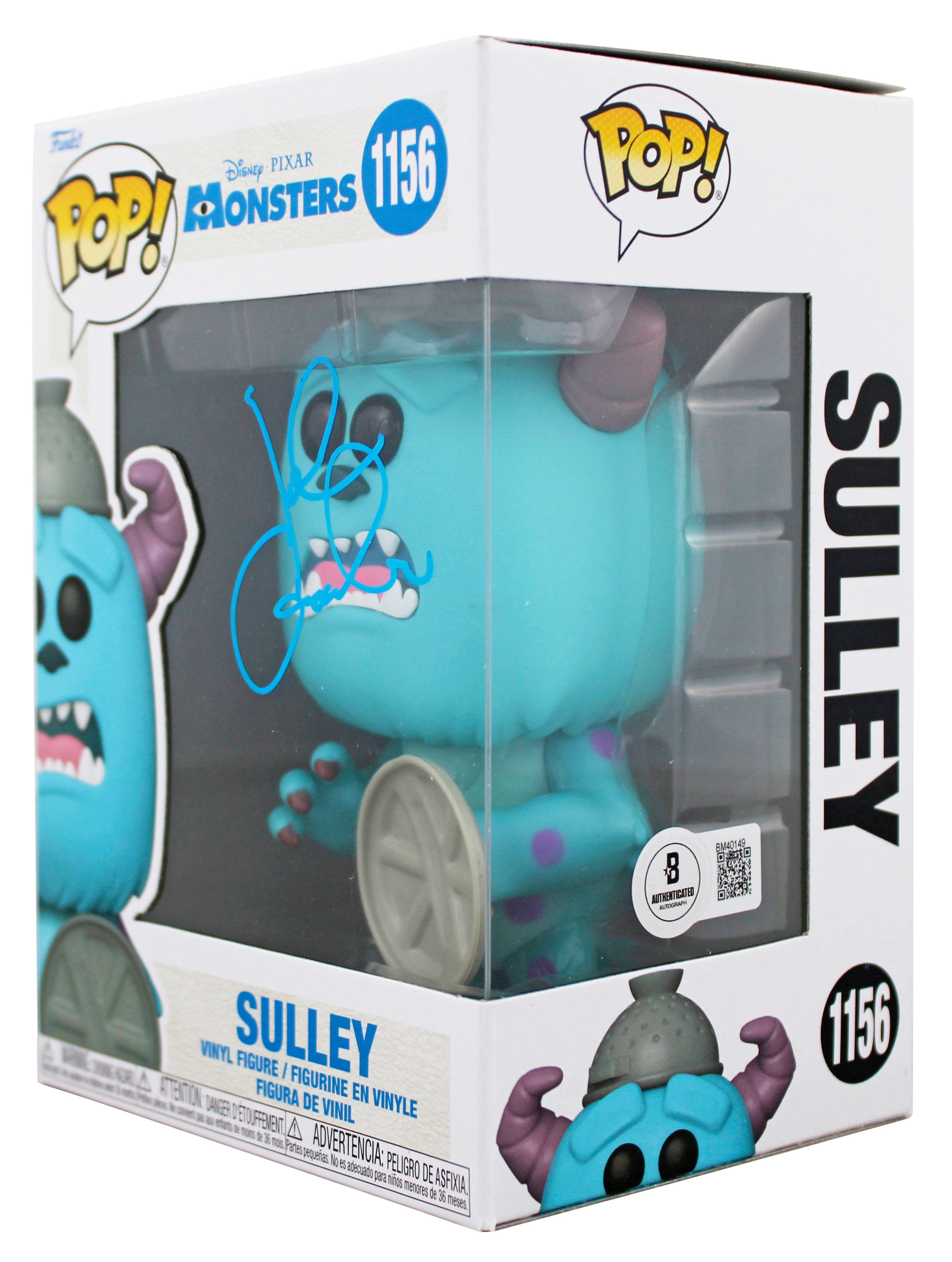 John Goodman Monsters Inc. Authentic Signed #1156 Funko Pop Vinyl Figure BAS