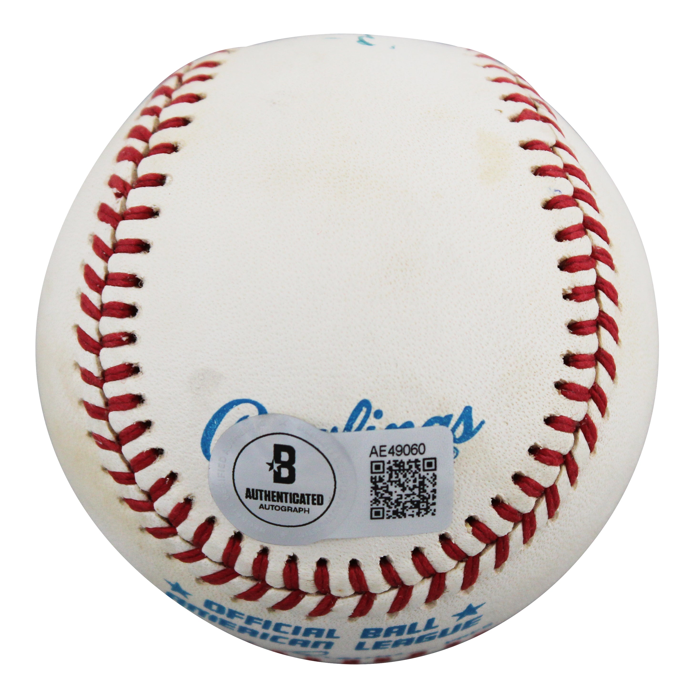 Yankees Joe DiMaggio Authentic Signed Bobby Brown OAL Baseball BAS #AE49060
