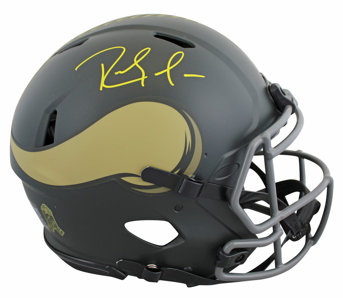 Vikings Randy Moss Signed STS IV Full Size Speed Proline Helmet BAS Witnessed