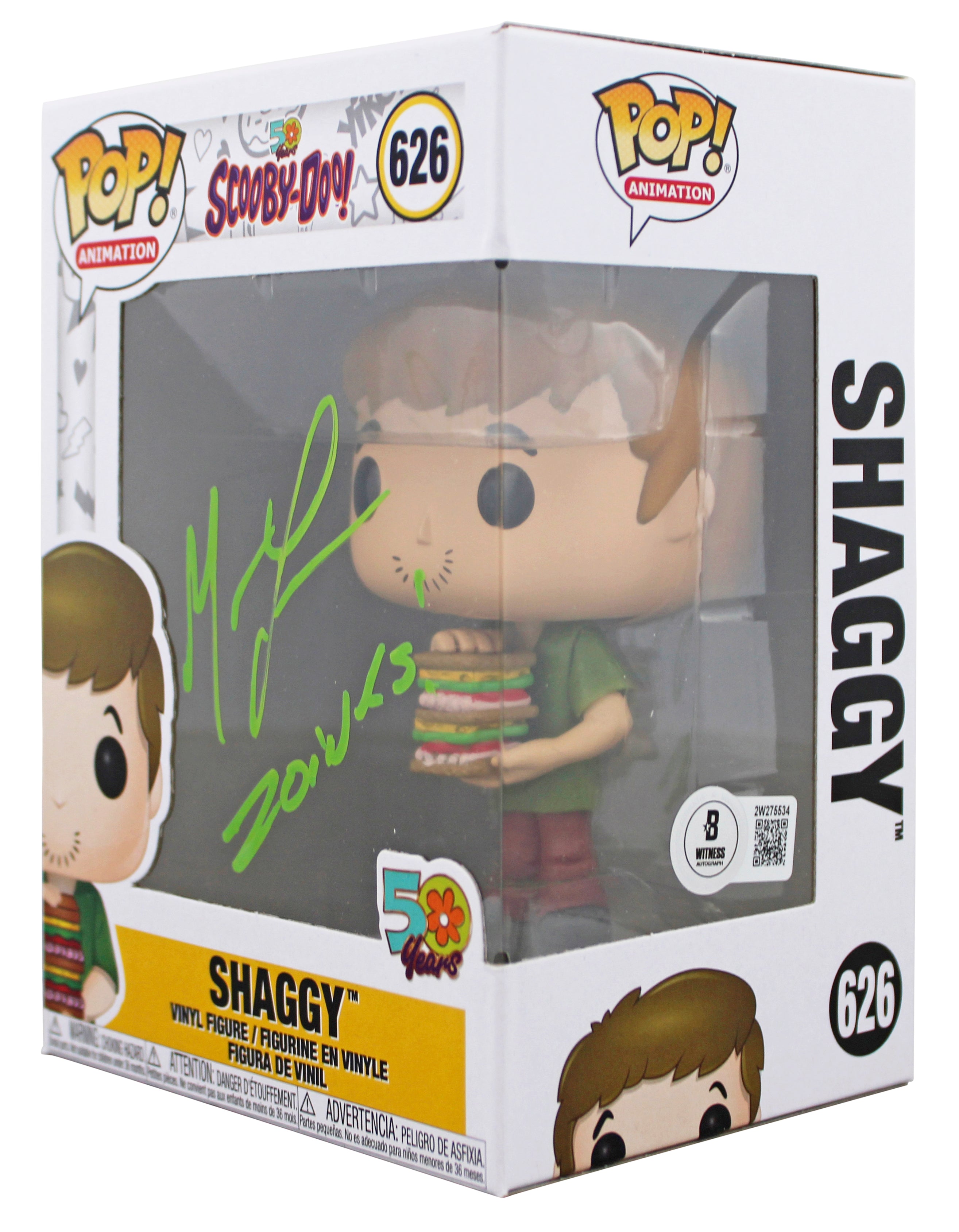 Matthew Lillard Scooby-Doo "Zoinks!" Signed #626 Funko Pop Vinyl Figure BAS Wit