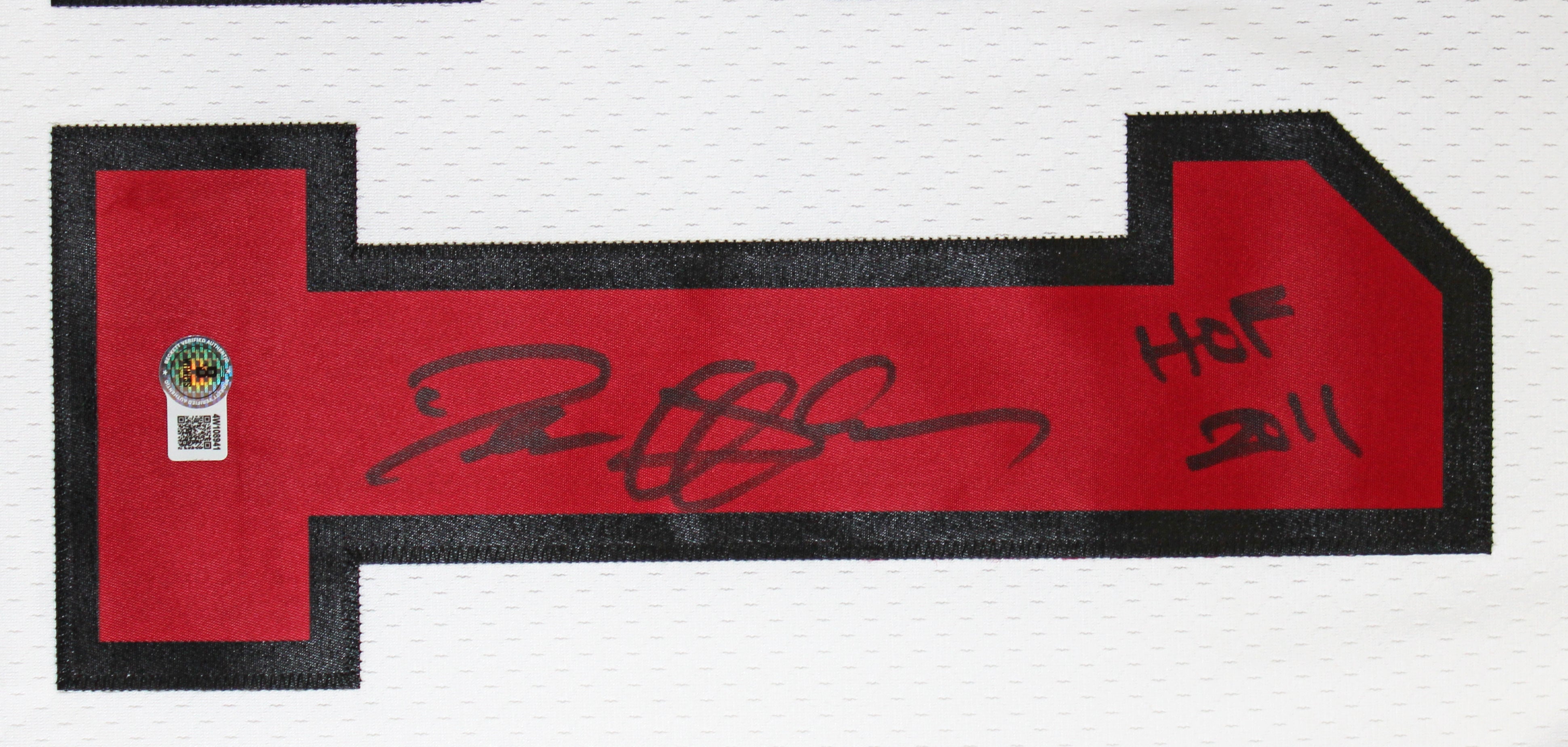 Falcons Deion Sanders "HOF 2011" Authentic Signed White M&N Jersey BAS Witnessed