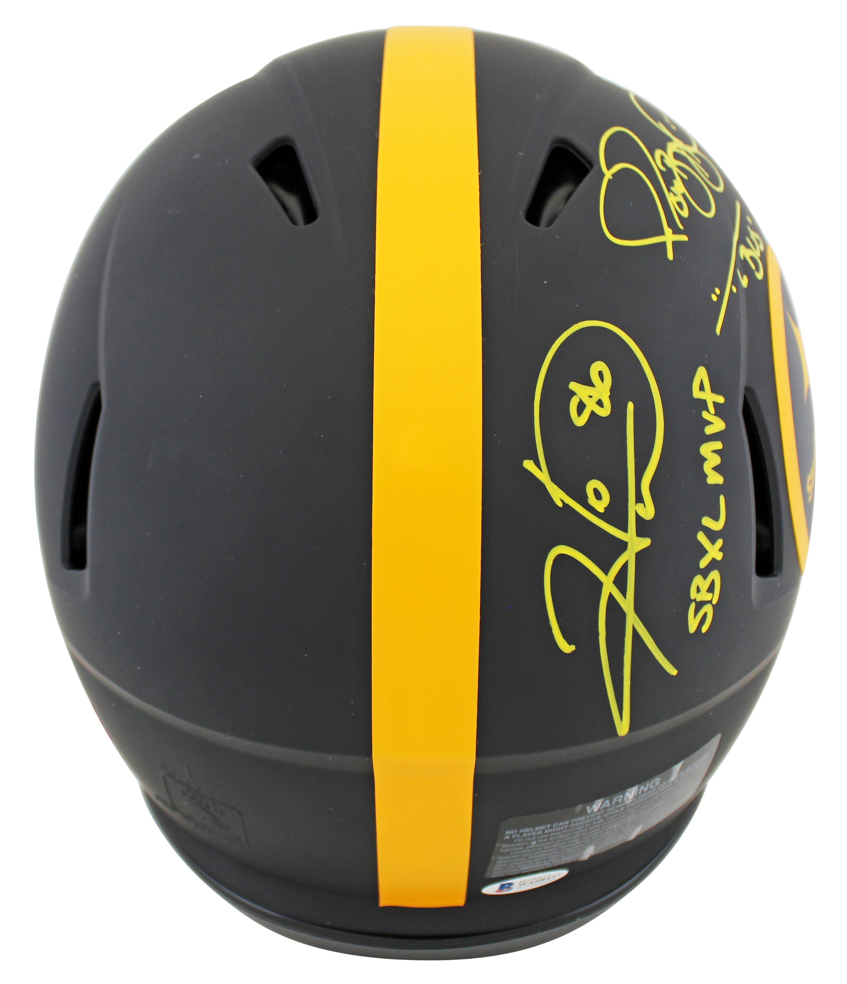 (3) Bettis, Ward & Polamalu Signed Eclipse F/S Speed Proline Helmet W/ Case BAS