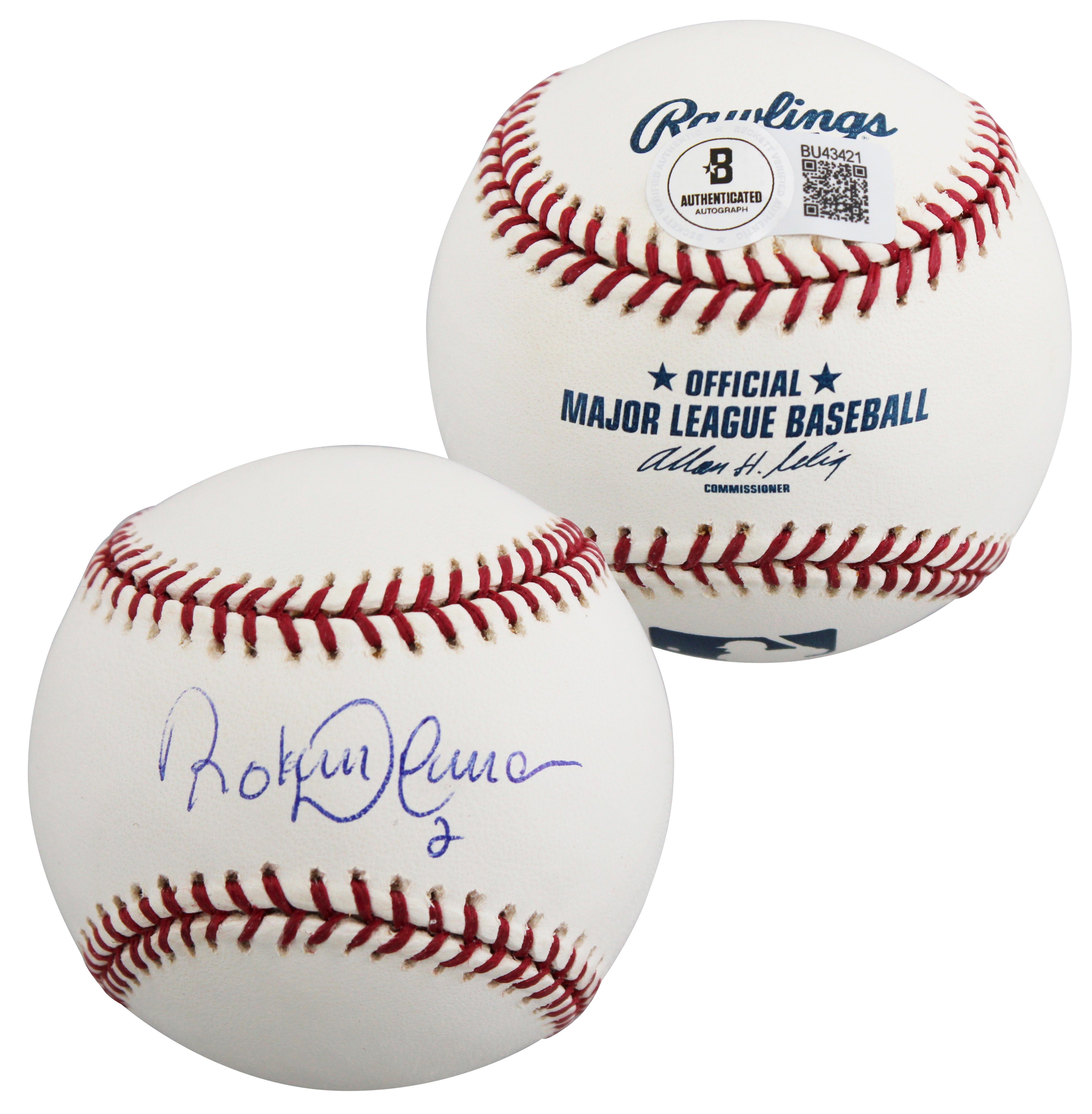Blue Jays Roberto Alomar Authentic Signed Selig OML Baseball Autographed BAS