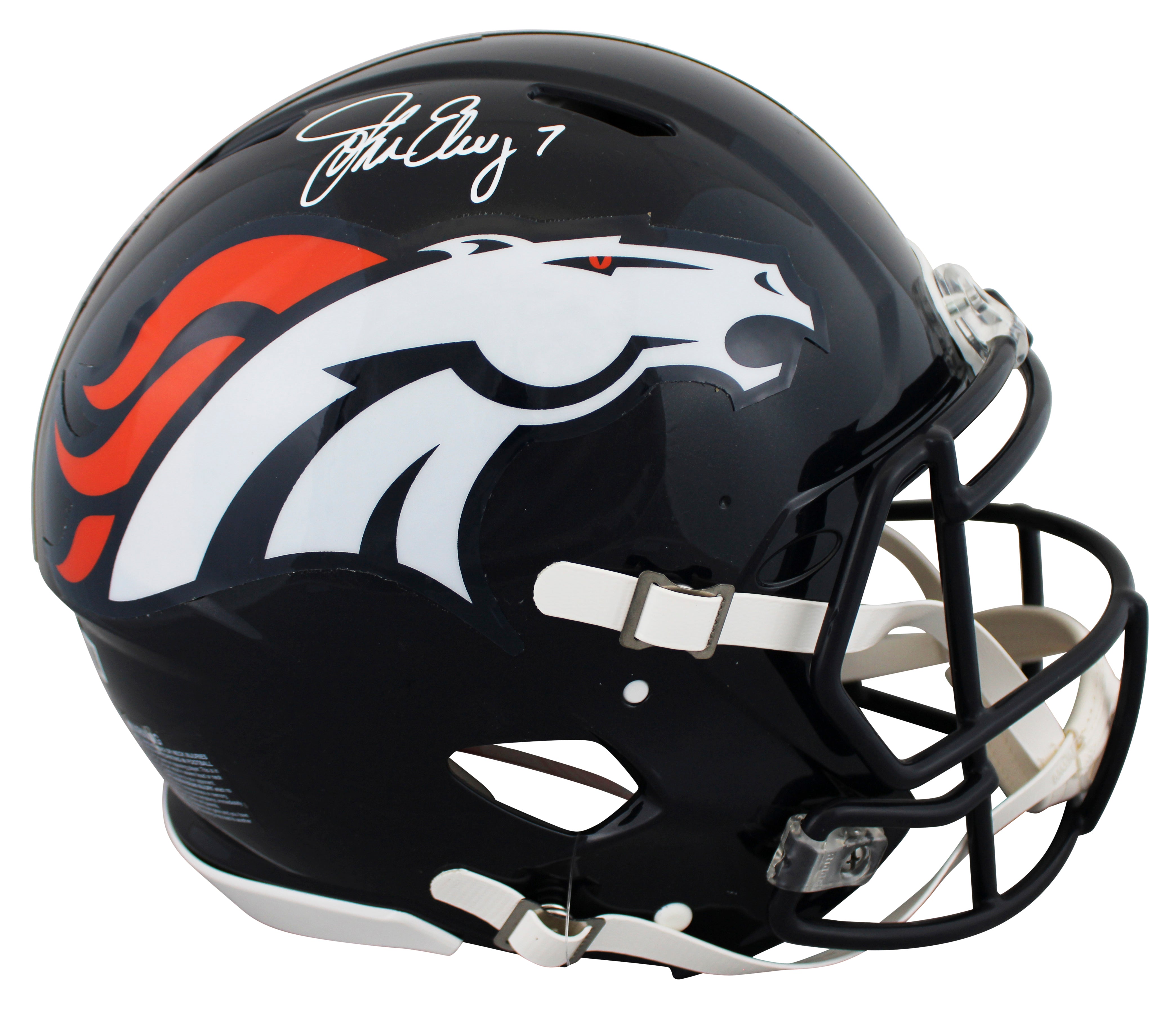 Broncos John Elway Signed Full Size Speed Proline Helmet w/ Case BAS Witnessed