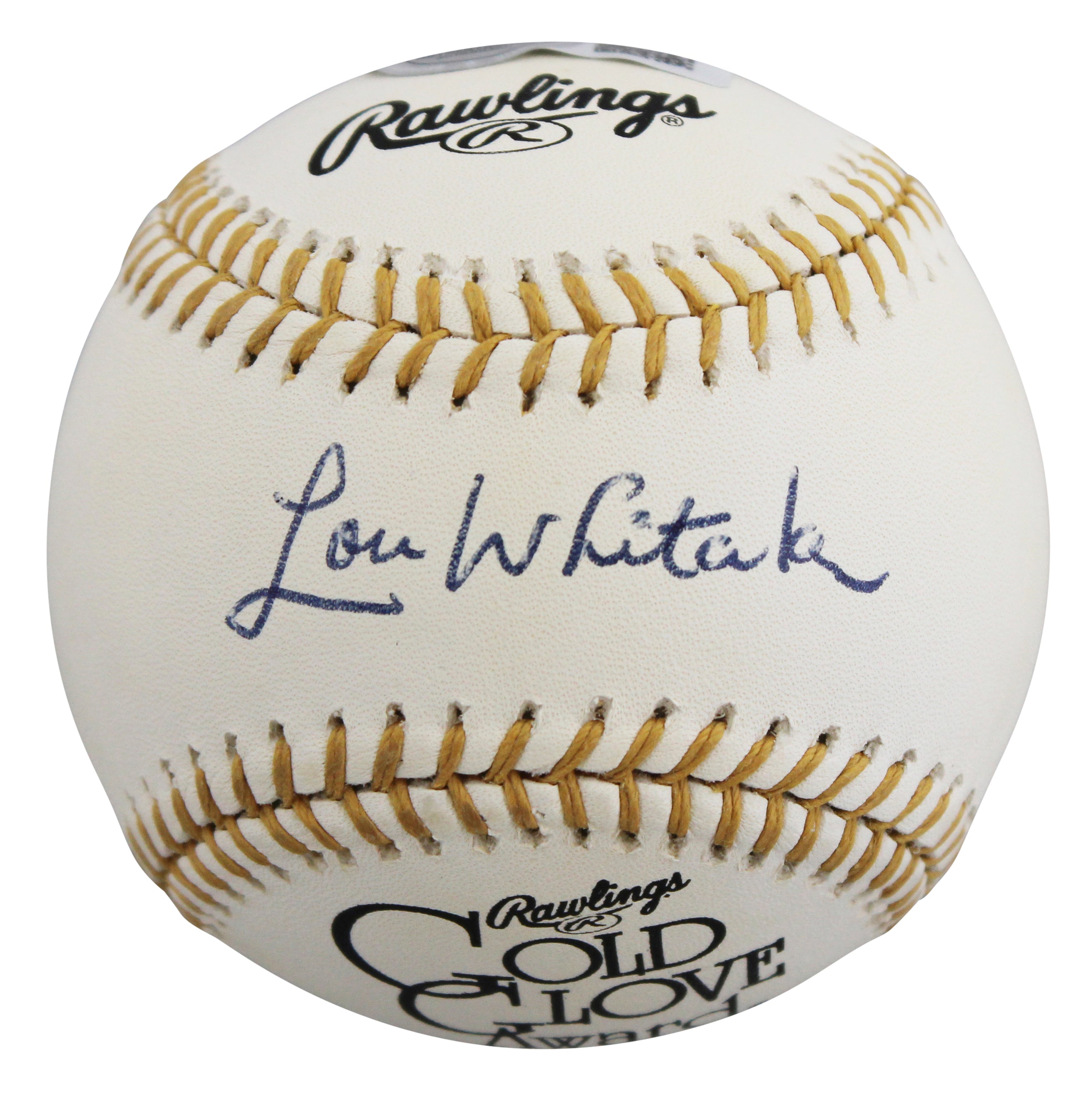 Tigers Lou Whitaker Signed Rawlings Gold Glove Logo OML Baseball BAS #BV01150