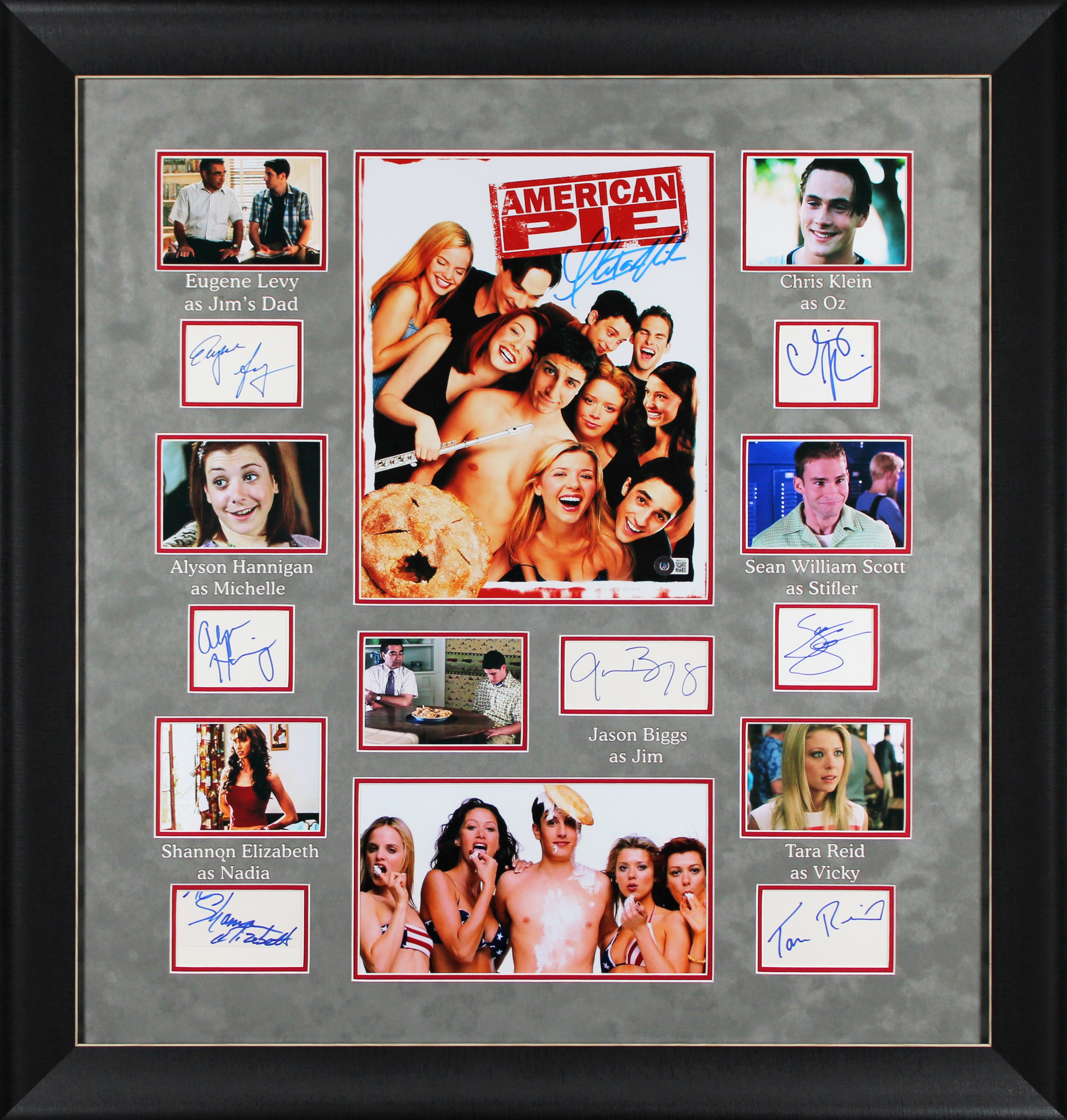 American Pie (7) Reid, Biggs, Hannigan +4 Signed Framed Display BAS #AC26581