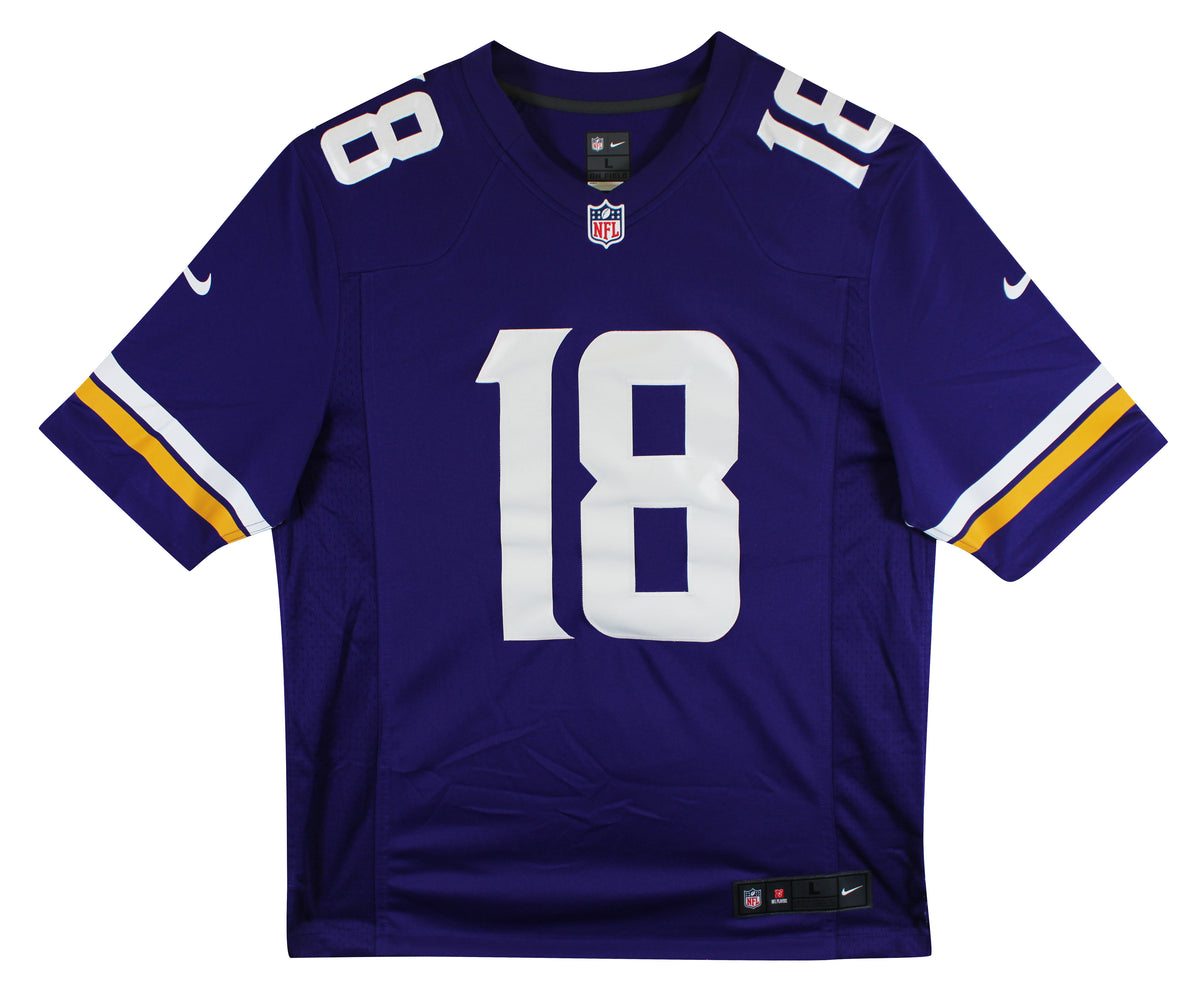 Vikings Justin Jefferson Authentic Signed Purple Nike Limited Jersey BAS Wit 2