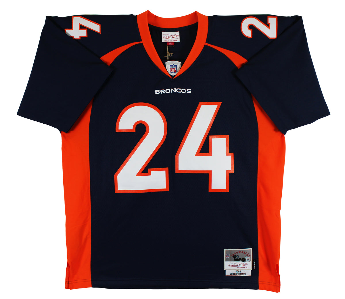 Broncos Champ Bailey Authentic Signed Navy Mitchell & Ness Jersey BAS Witnessed