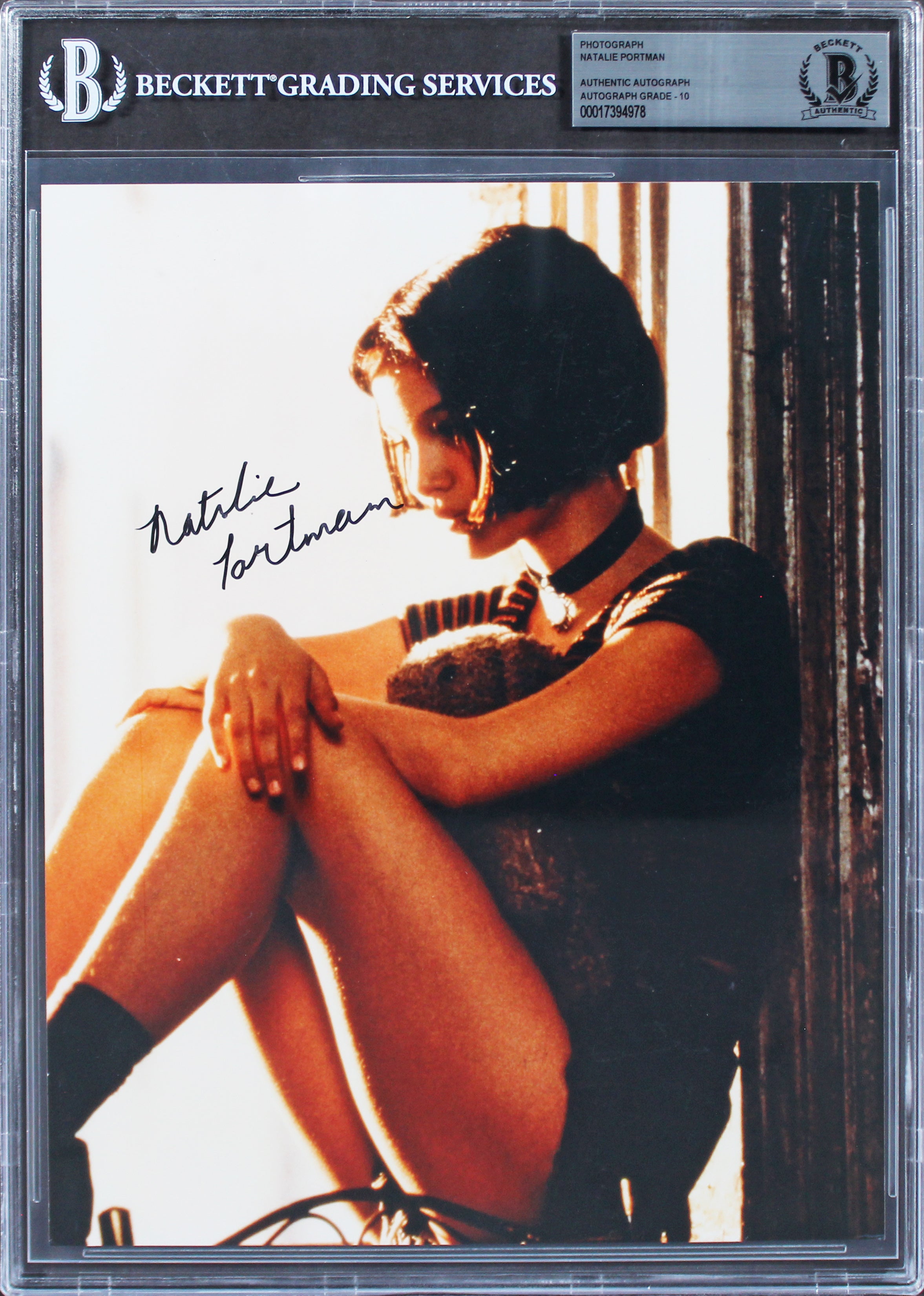 Natalie Portman Leon The Professional Signed 8x10 Photo Auto 10! BAS Slabbed