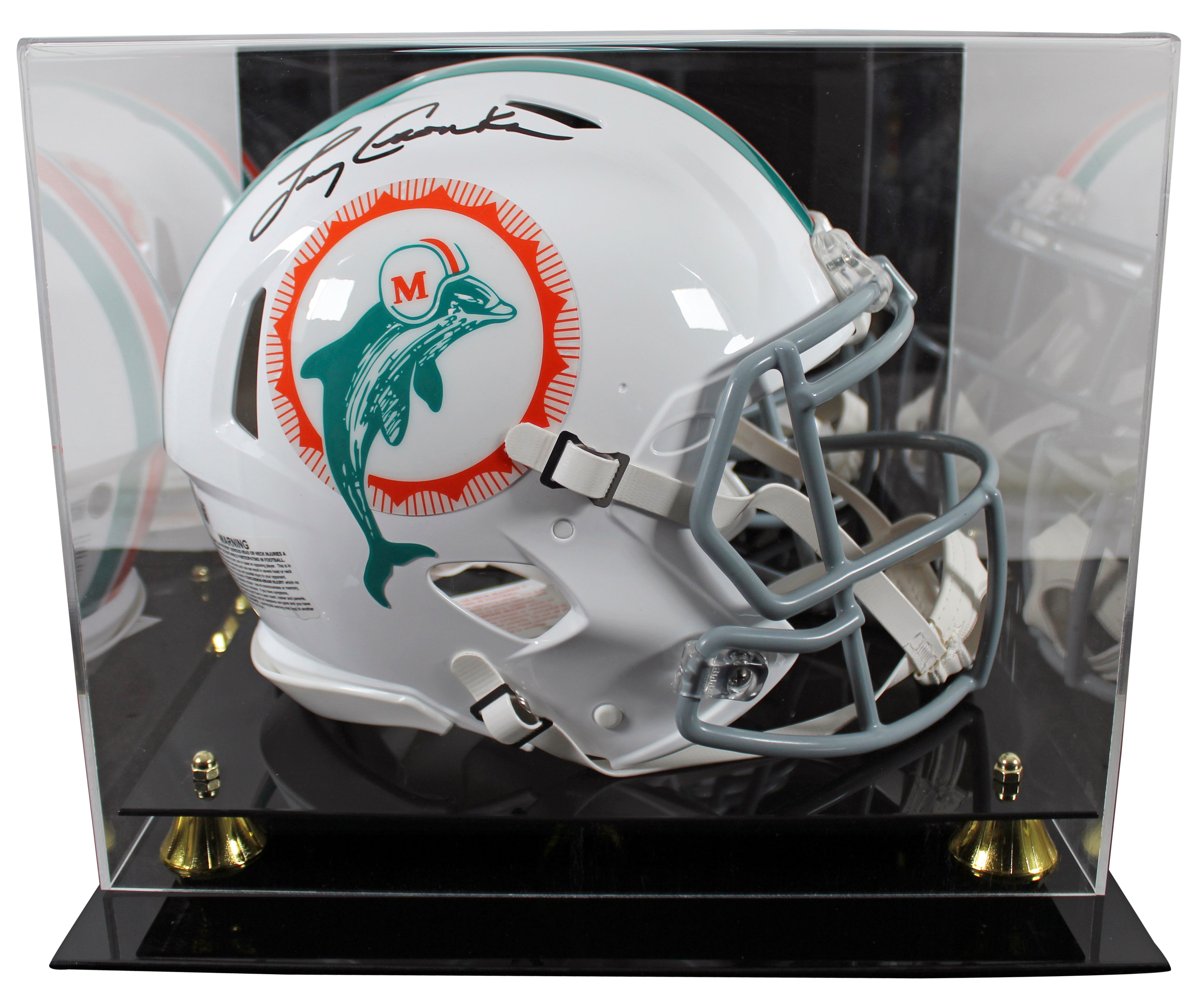 Dolphins Larry Csonka Signed 1972 TB Full Size Speed Proline Helmet W/ Case BAS