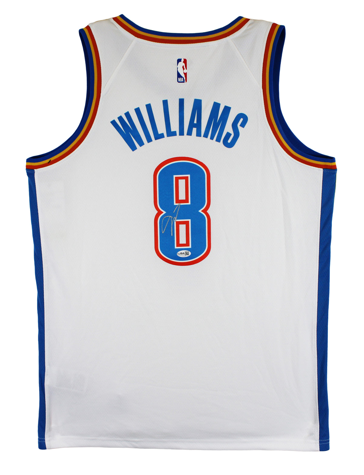 Thunder Jalen Williams Signed White Nike Association Edition Swingman Jersey JSA
