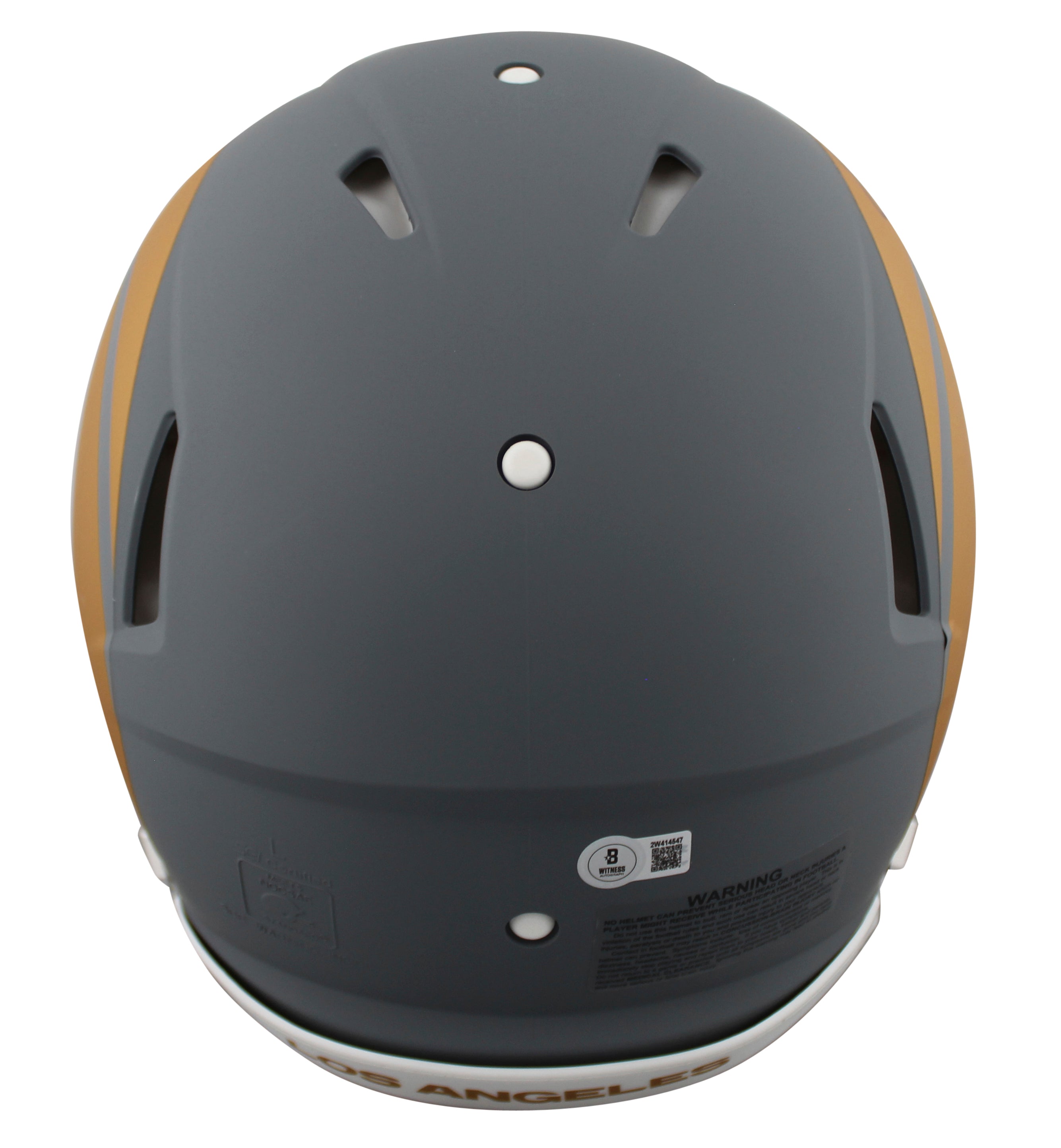 Rams Eric Dickerson "HOF 99" Signed Slate Full Size Speed Proline Helmet BAS Wit