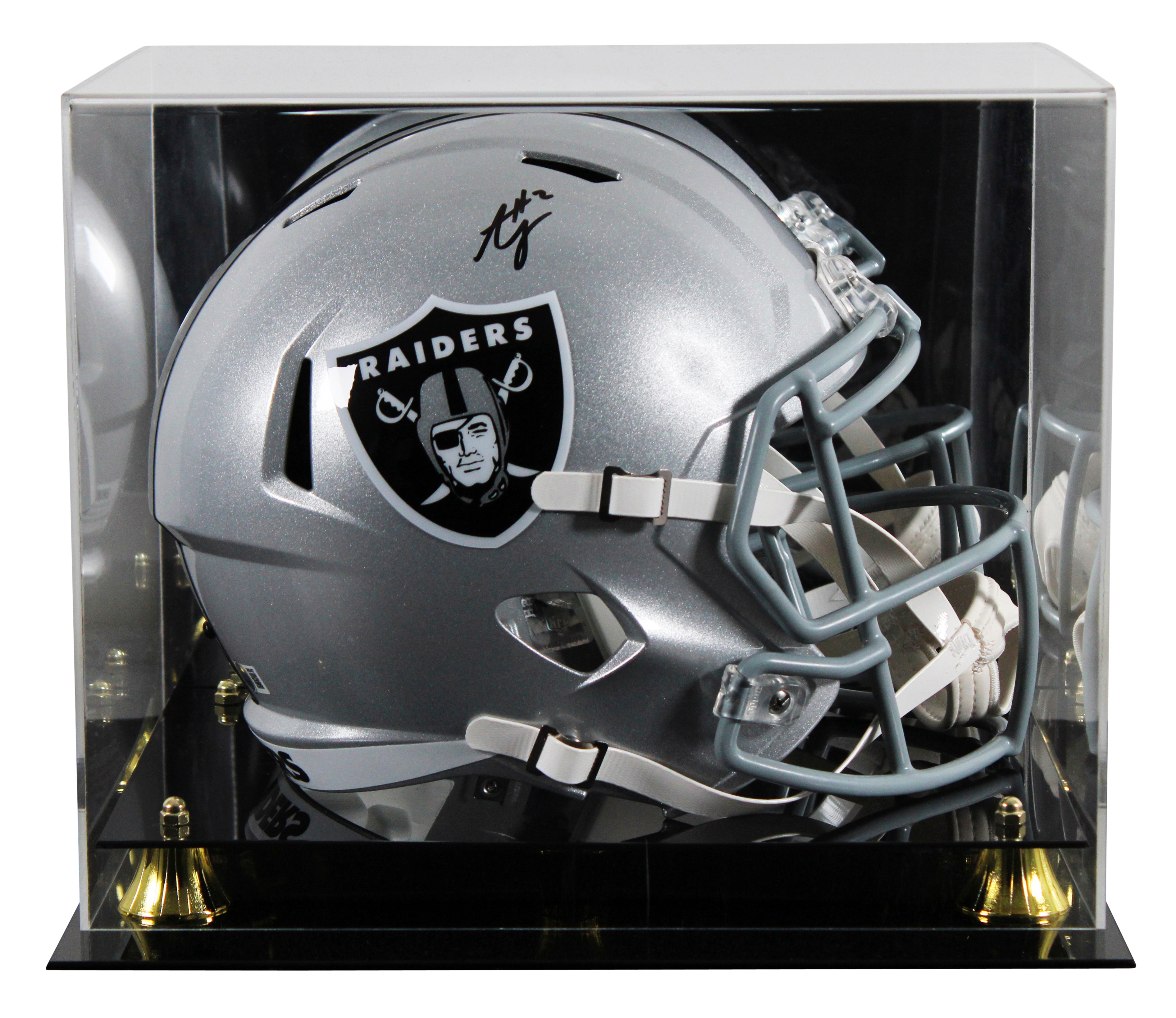 Raiders Ashton Jeanty Signed Full Size Speed Rep Helmet W/ Case BAS Witnessed
