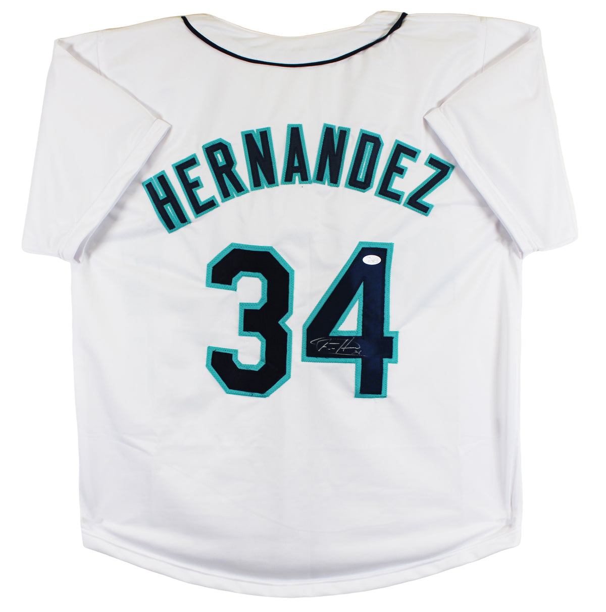 Felix Hernandez Authentic Signed White Pro Style Jersey Autographed JSA #Q43784