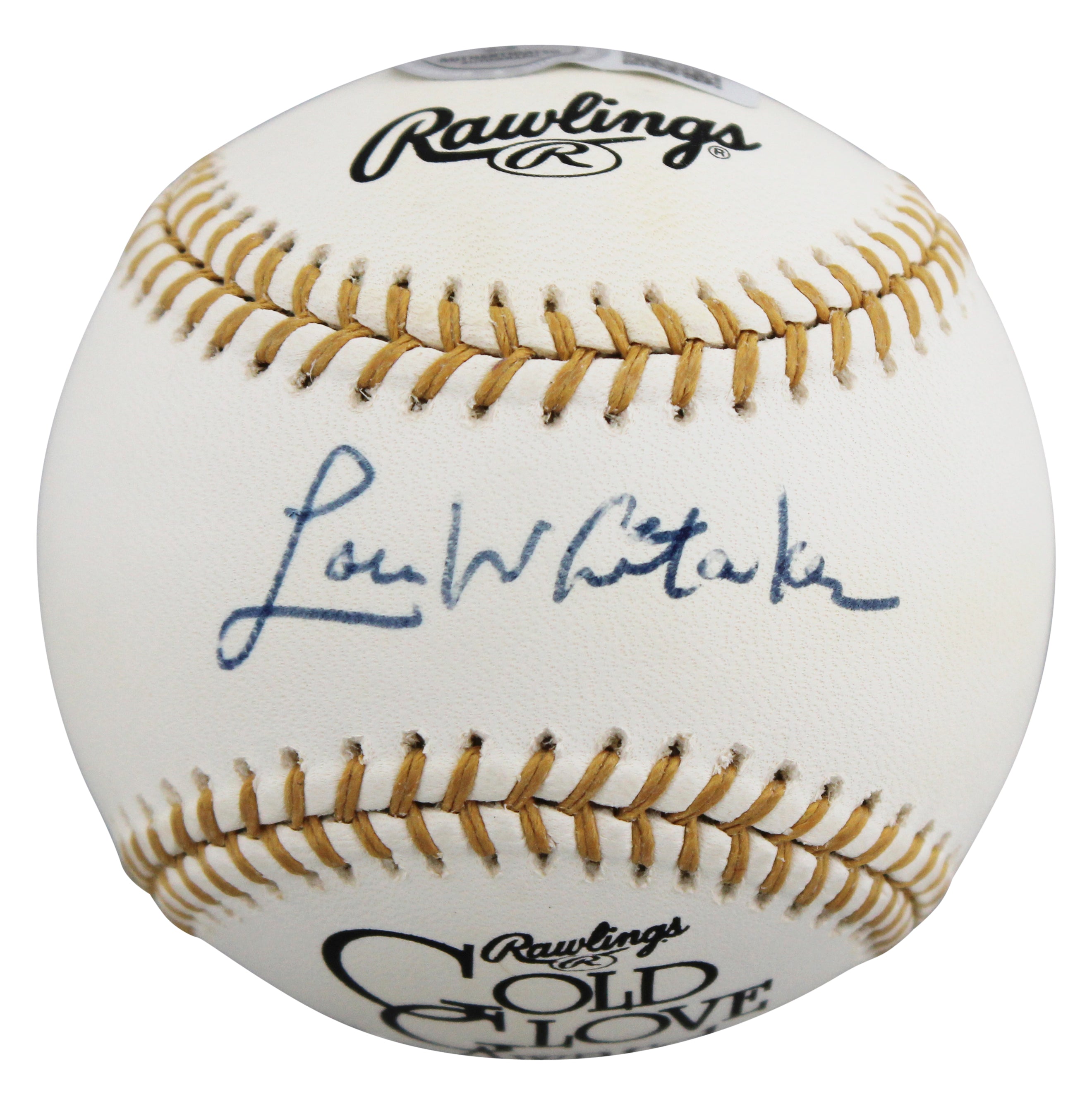 Tigers Lou Whitaker Signed Rawlings Gold Glove Logo OML Baseball BAS #BV01149