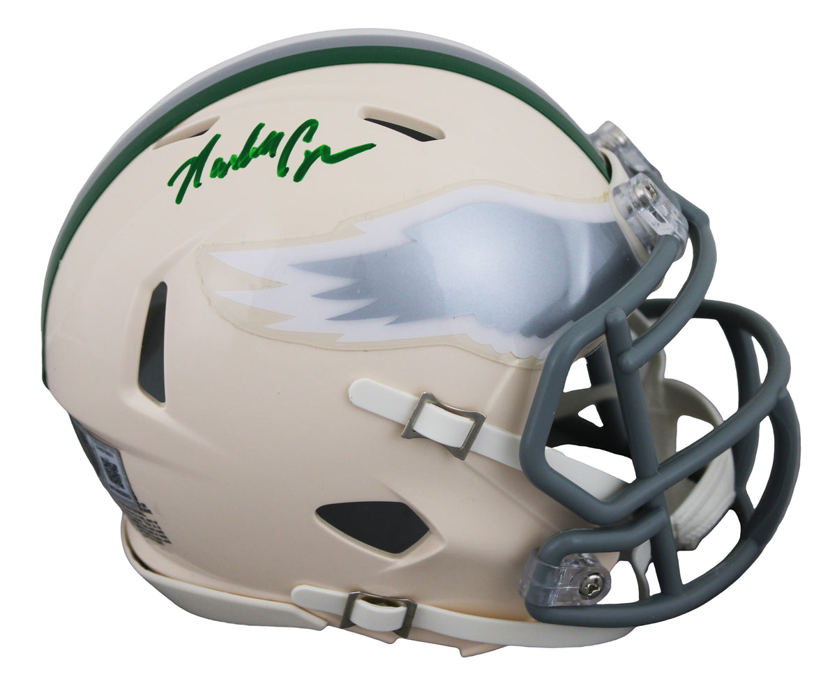 Eagles Randall Cunningham Signed Retro Speed Mini Helmet W/ Case BAS Witnessed