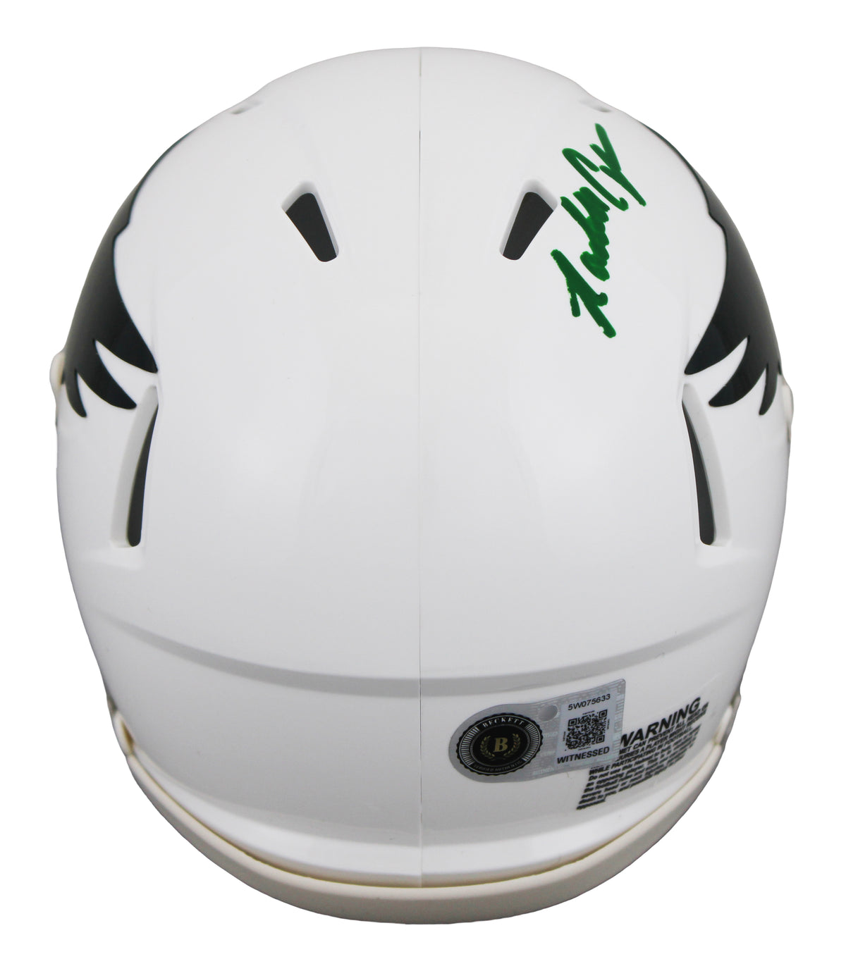 Eagles Randall Cunningham Signed 1969-73 TB Speed Mini Helmet BAS Witnessed 2