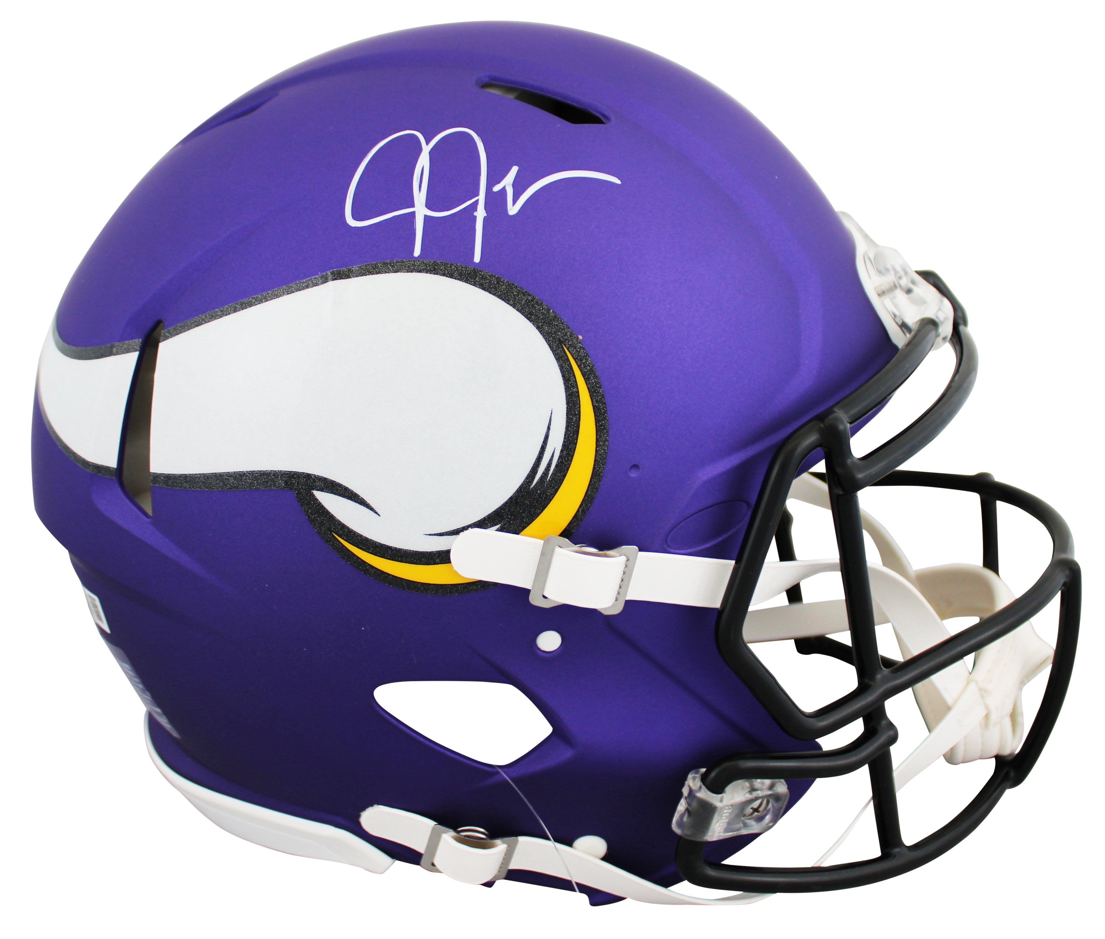 Vikings Justin Jefferson Signed Full Size Speed Proline Helmet W/ Case BAS Wit