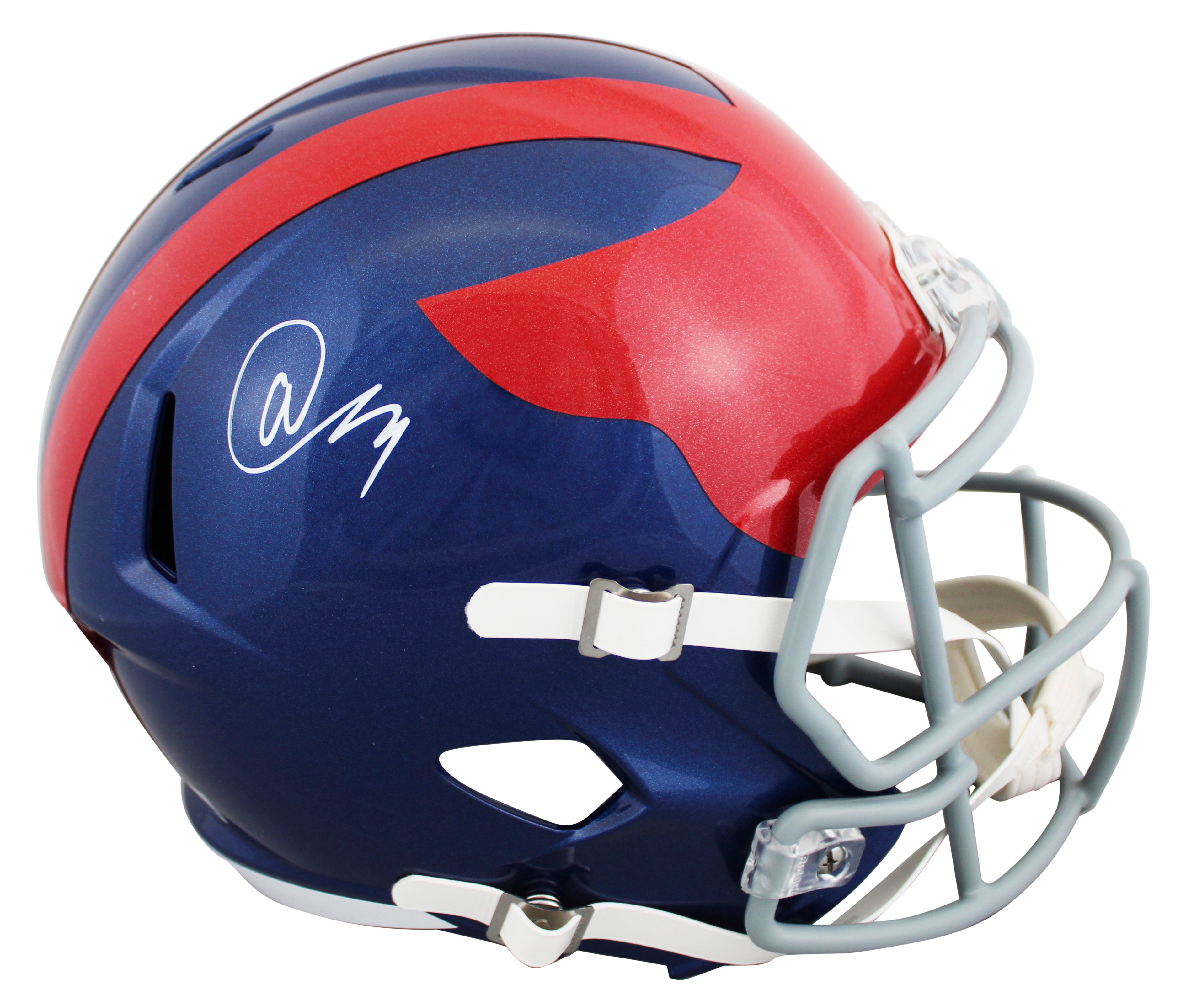 Giants Abdul Carter Signed 2024 On-Field Alt F/S Speed Rep Helmet W/ Case BAS W
