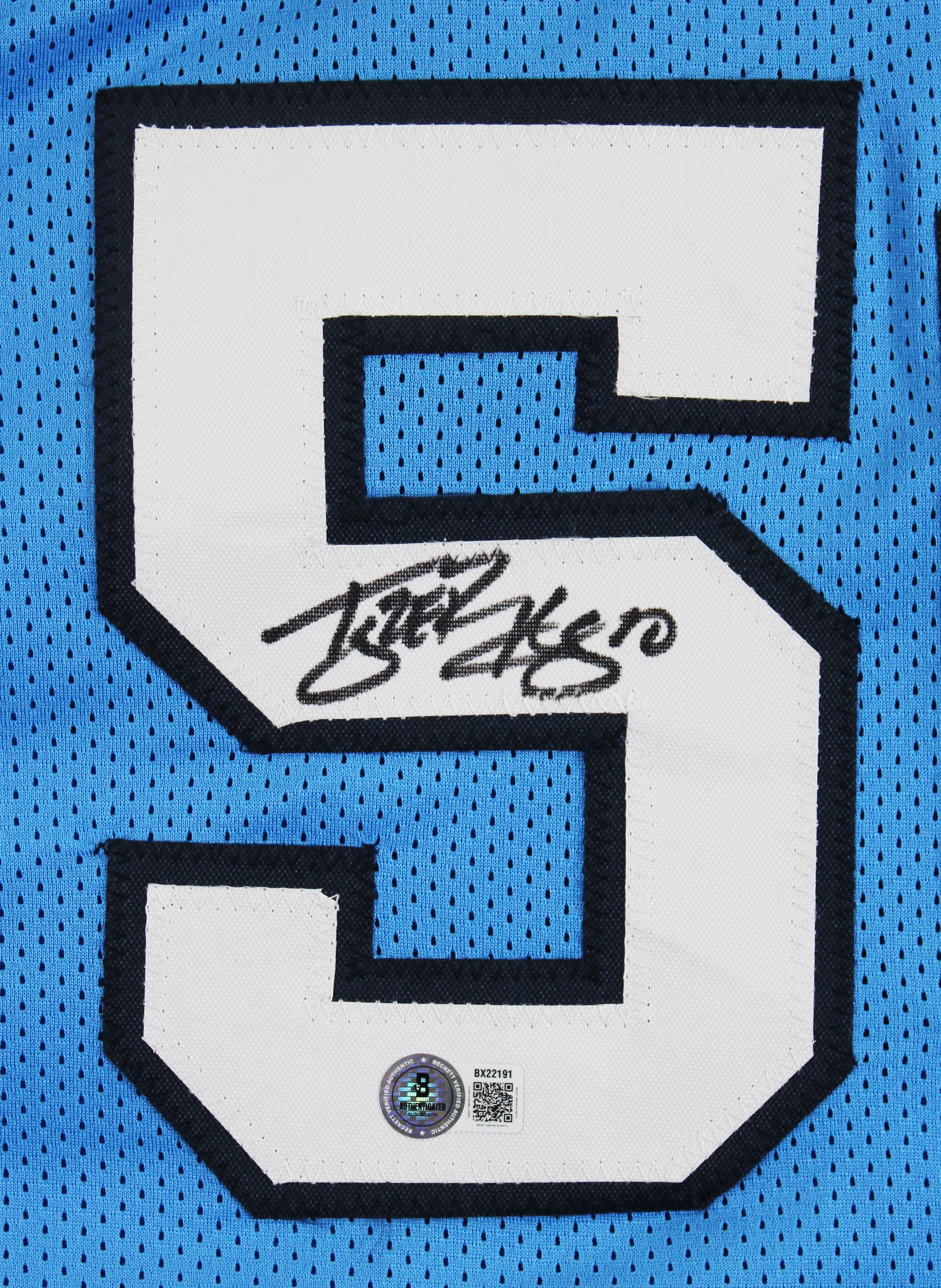 North Carolina Tyler Hansbrough Signed Carolina Blue Pro Style Jersey BAS Wit