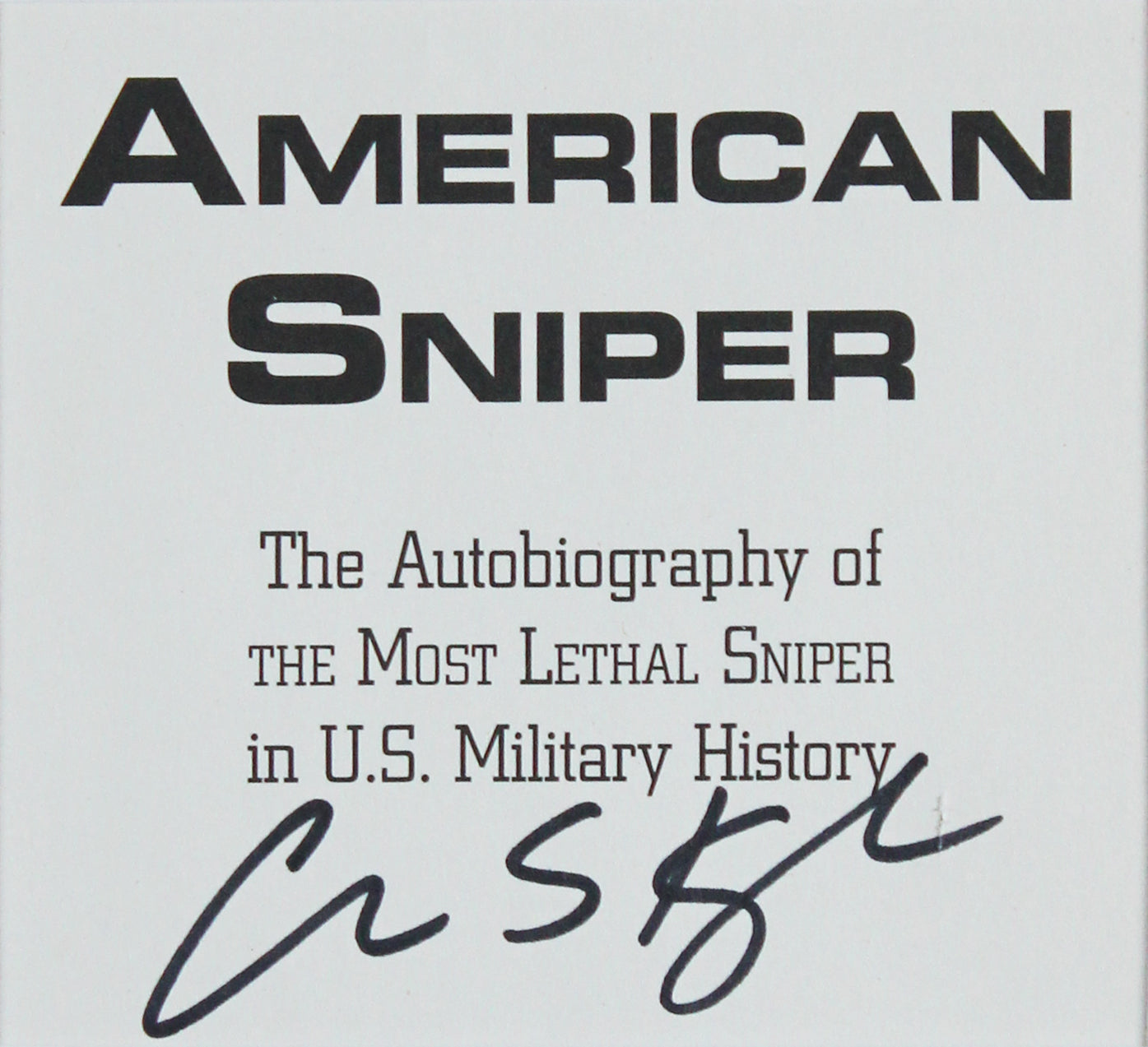 Chris Kyle Authentic Signed & Framed 4x4 Cut Signature PSA/DNA #AB04157