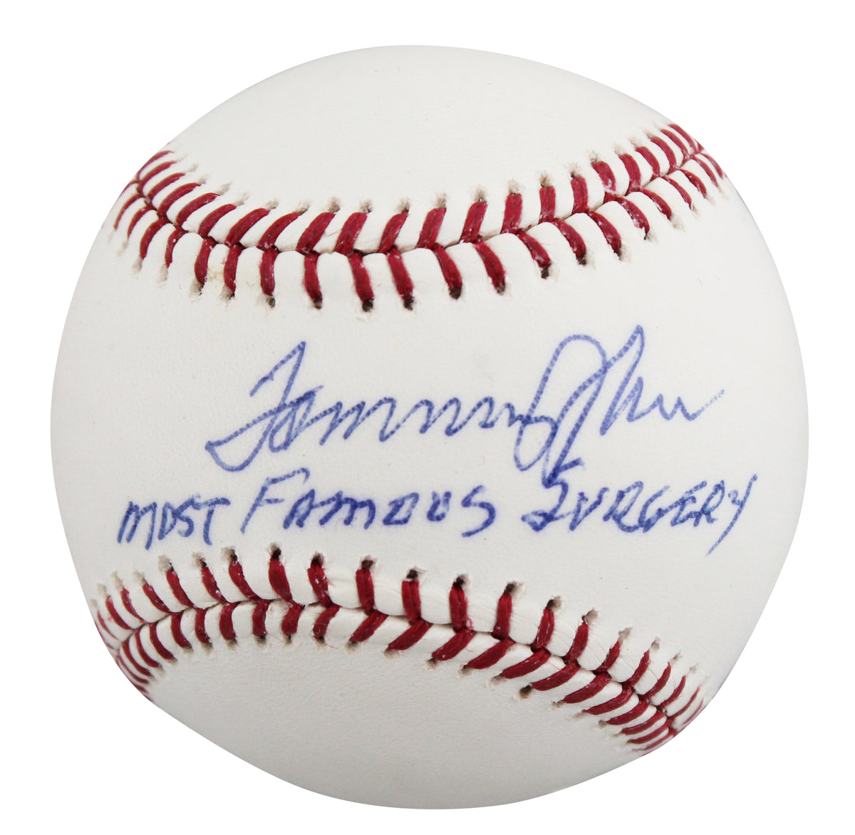 Dodgers Tommy John "Most Famous Surgery"  Signed OML Baseball BAS #BV01117