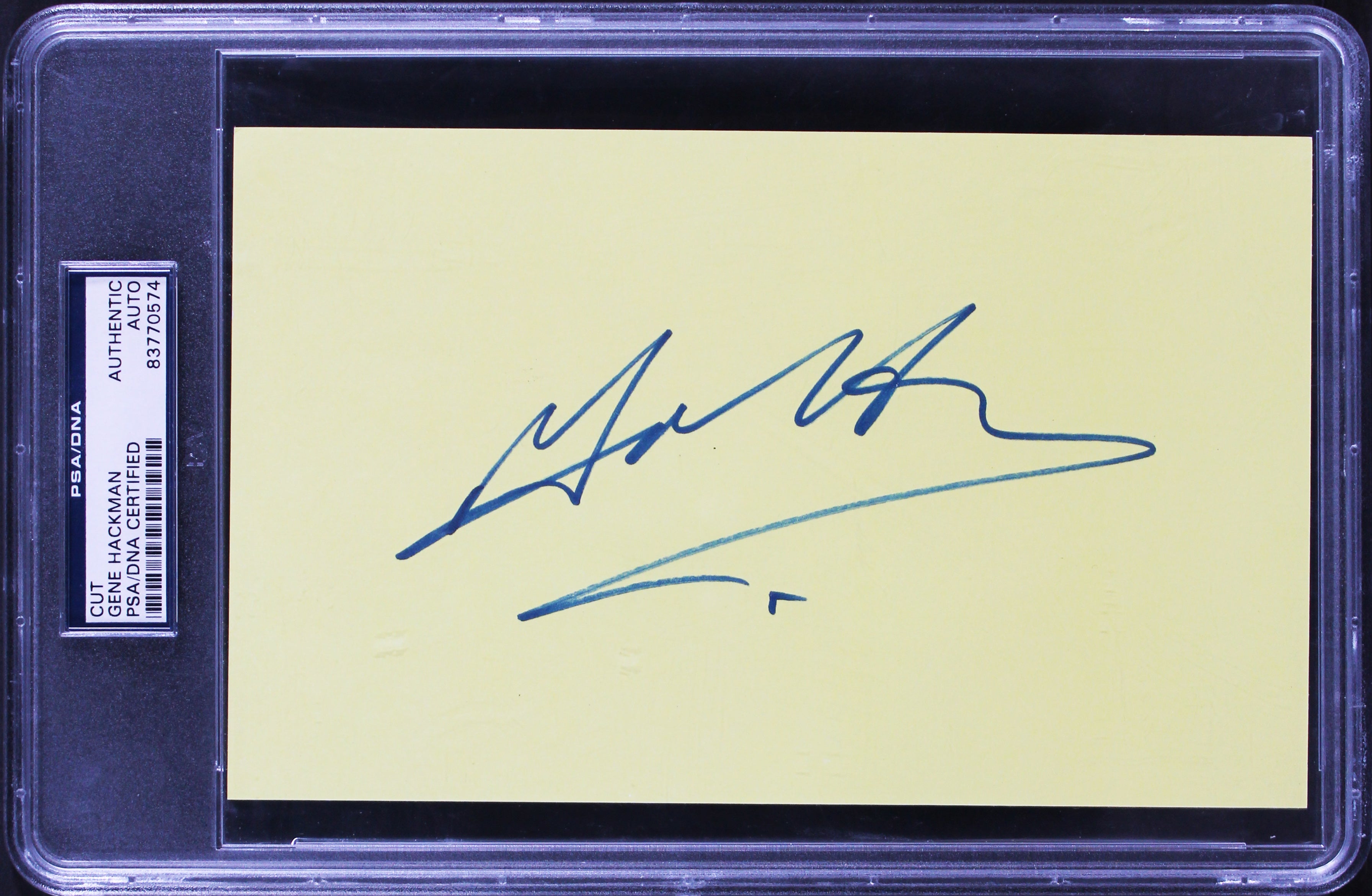 Gene Hackman Enemy Of The State Authentic Signed 5x8 Index Card PSA/DNA Slabbed