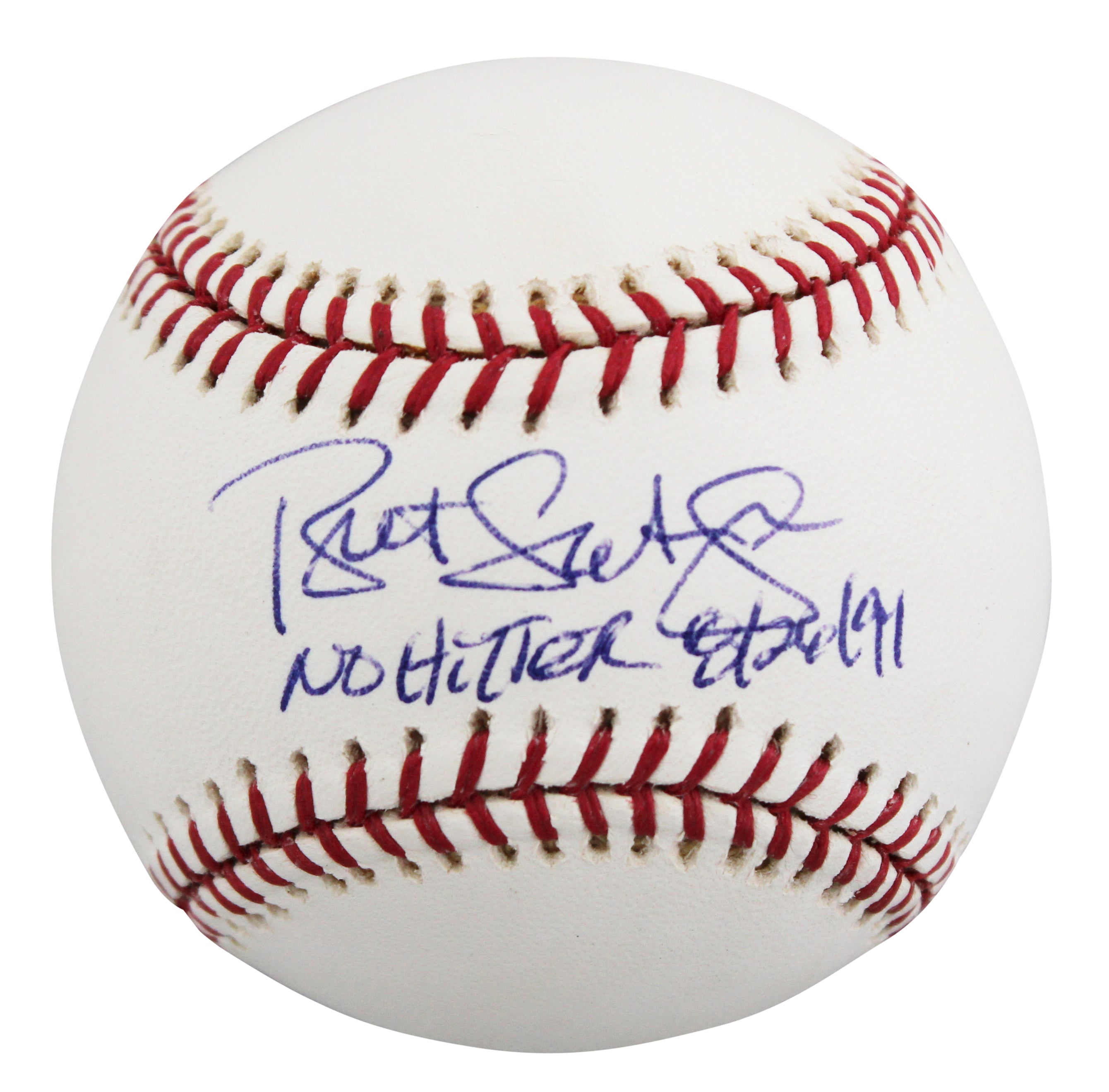 Royals Bret Saberhagen "No Hitter 8/26/91" Signed OML Baseball BAS #BV01116