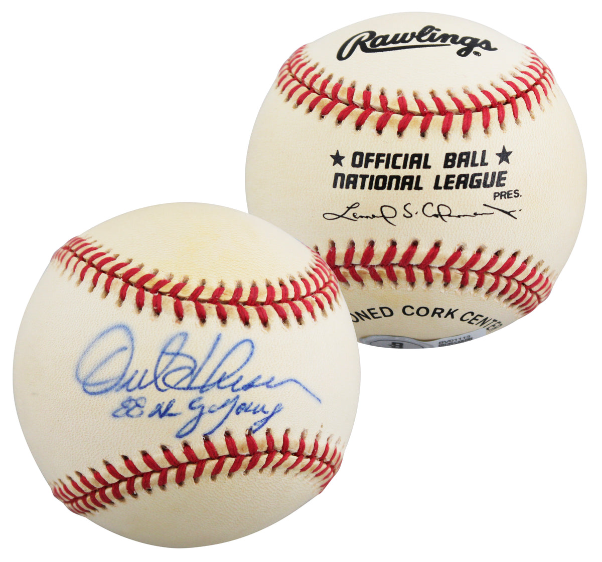 Dodgers Orel Hershiser "88 NL Cy Young" Signed Coleman ONL Baseball BAS #BV01113