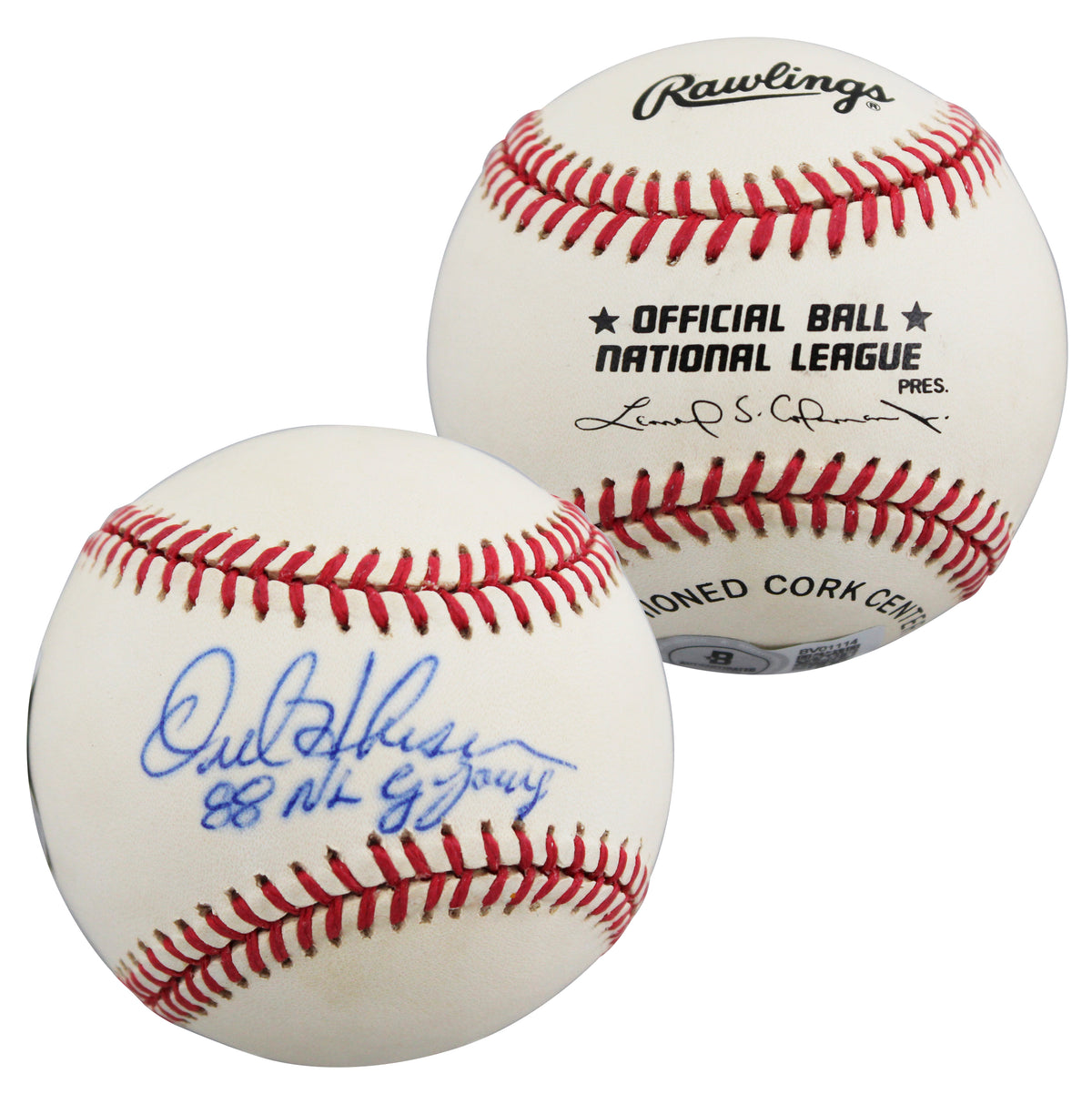 Dodgers Orel Hershiser "88 NL Cy Young" Signed Coleman ONL Baseball BAS #BV01114