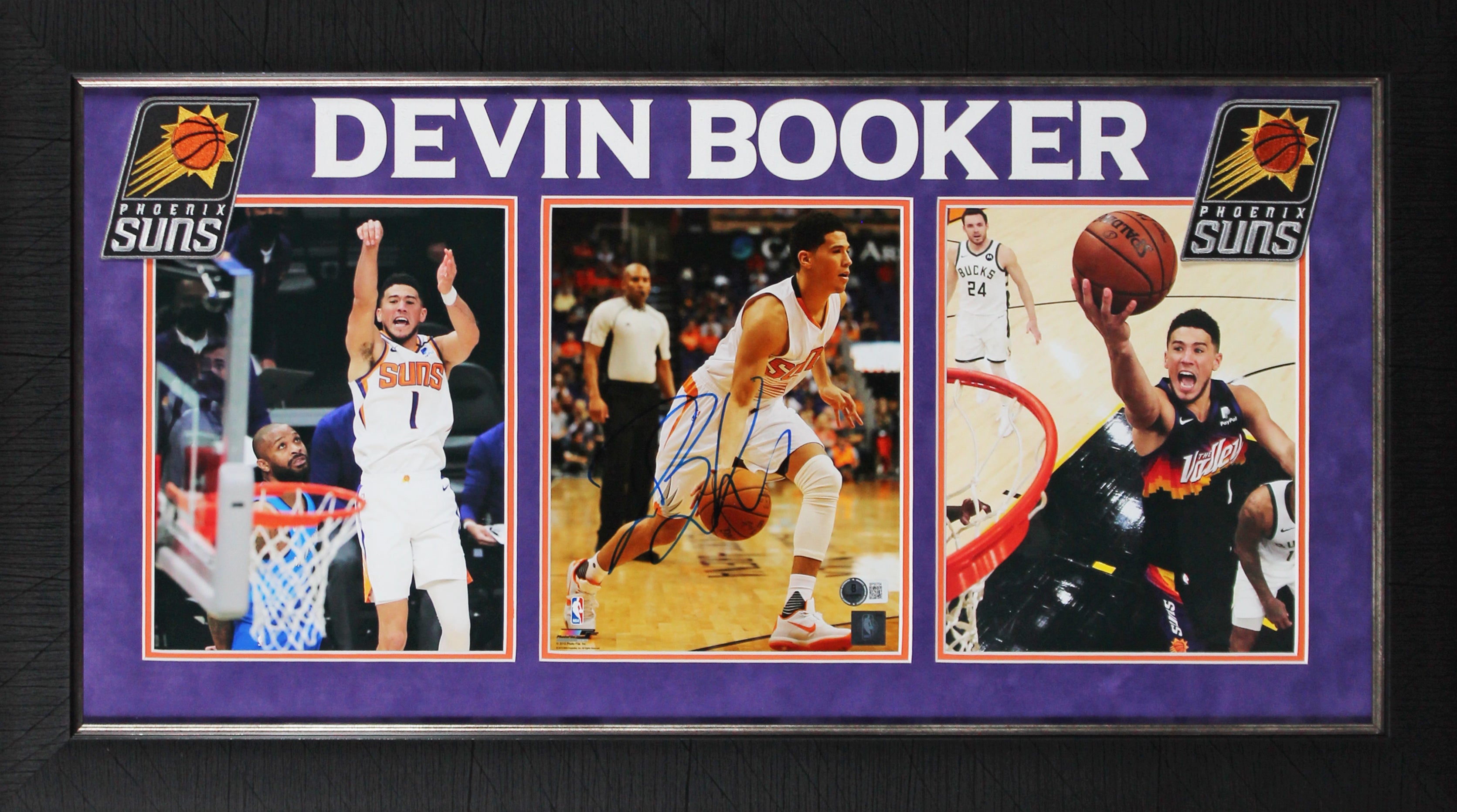 Suns Devin Booker Authentic Signed 8x10 Framed Photo Autographed BAS #BP50704