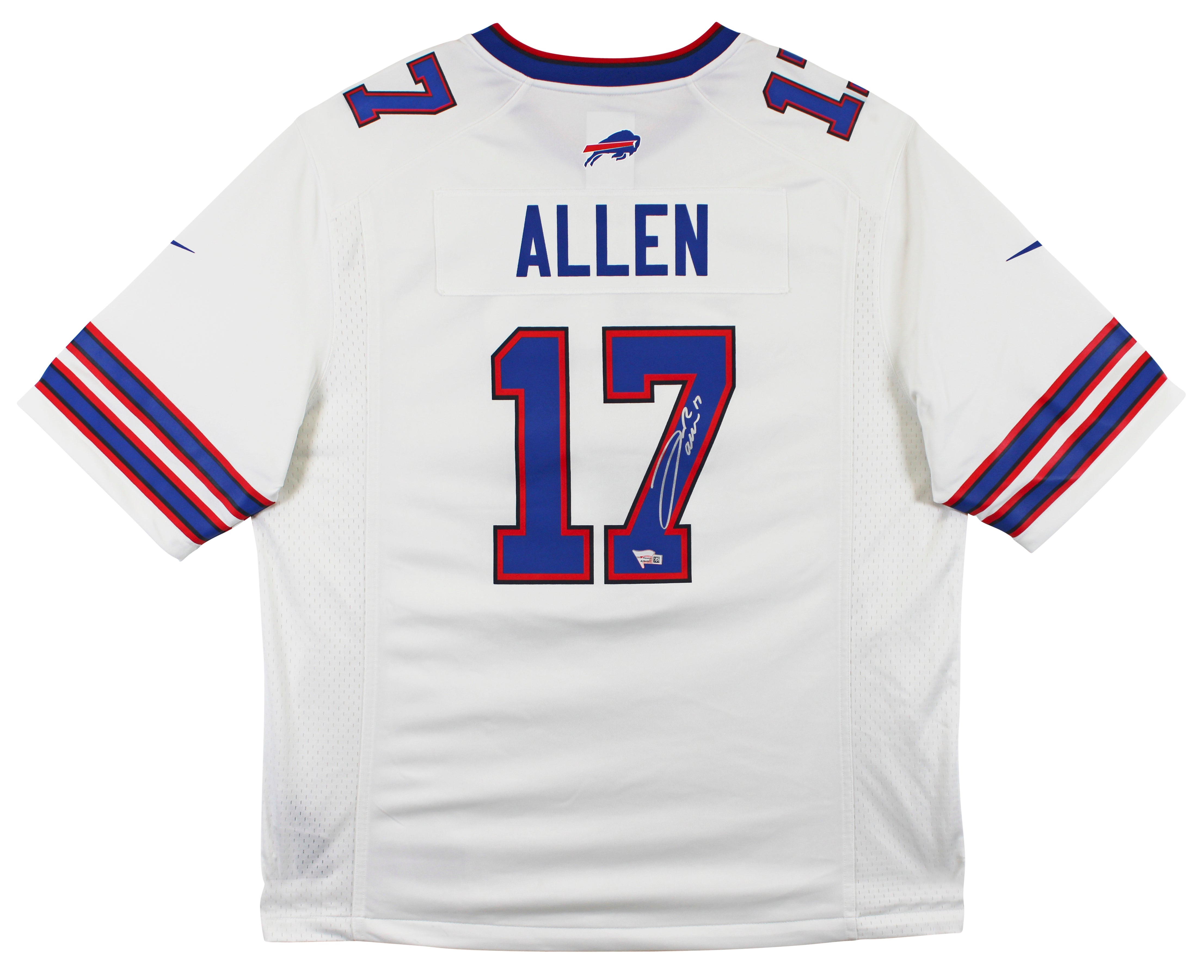 Bills Josh Allen Authentic Signed White Nike Game Jersey w/ Silver Sig Fanatics