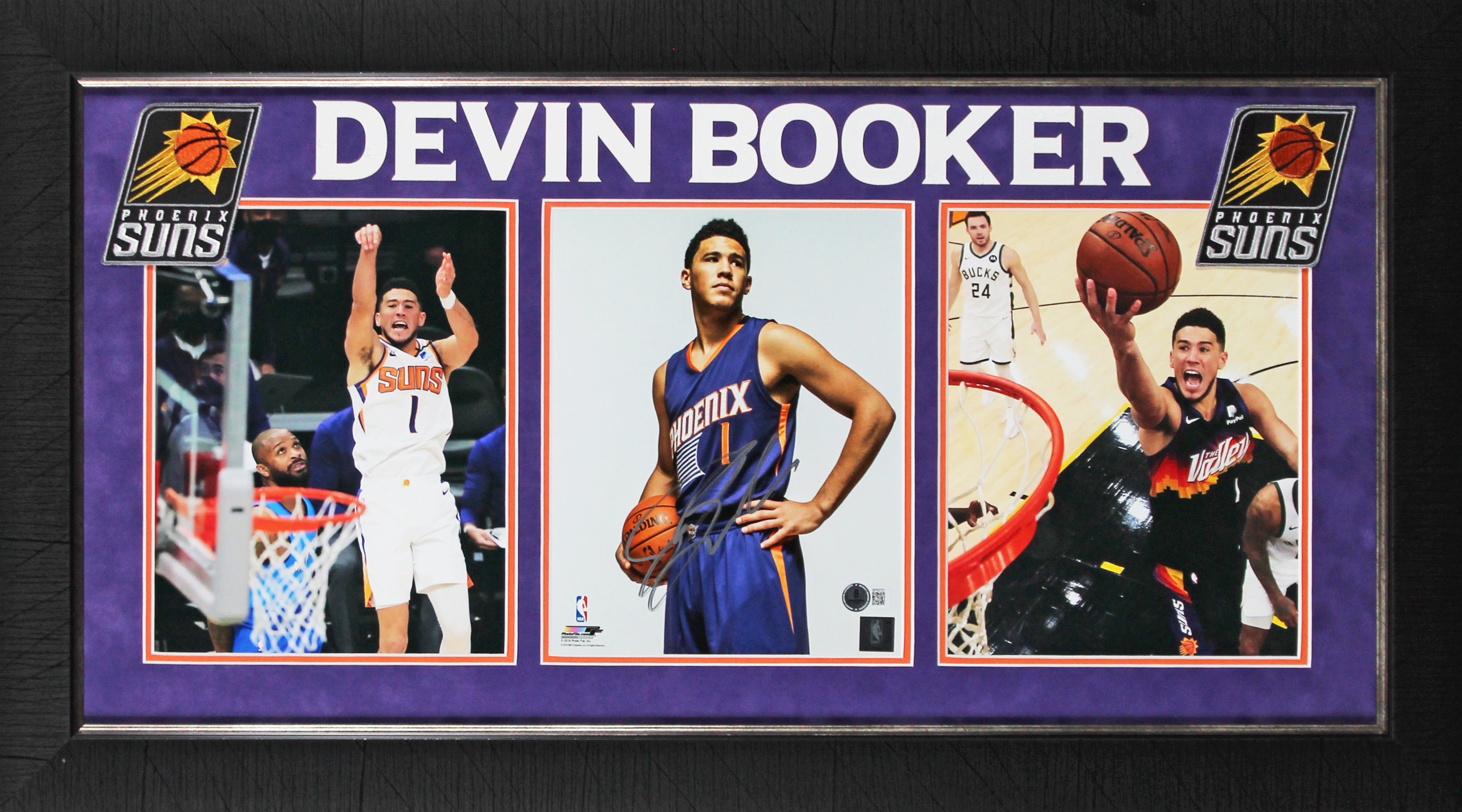 Suns Devin Booker Authentic Signed 8x10 Framed Photo Autographed BAS #BP50721