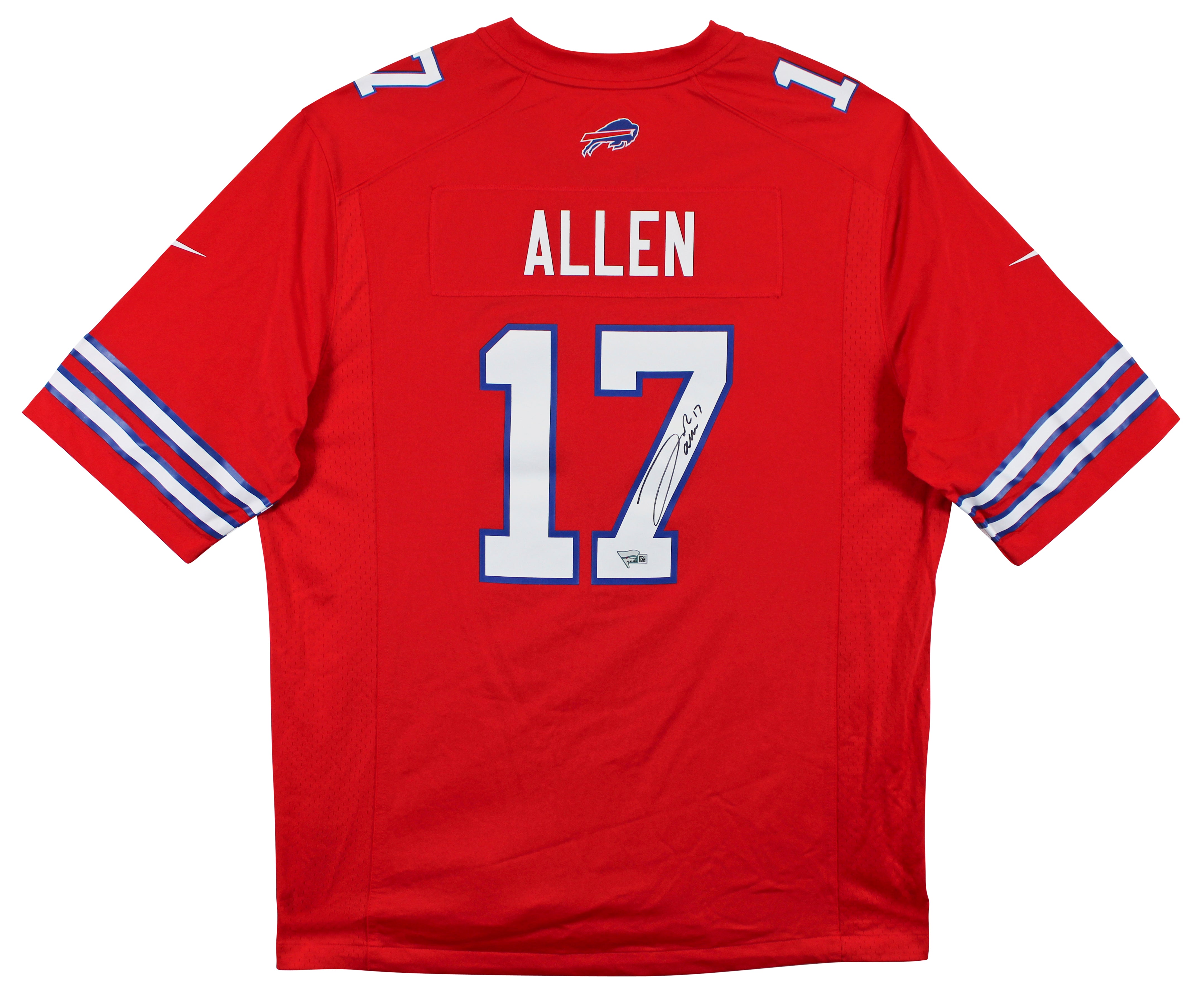Bills Josh Allen Authentic Signed Red Nike Game Jersey w/ Black Sig Fanatics