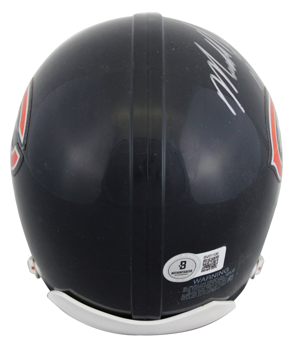 Bears Mike Singletary "HOF 98" Signed VSR4 Rep Mini Helmet BAS #BV01106