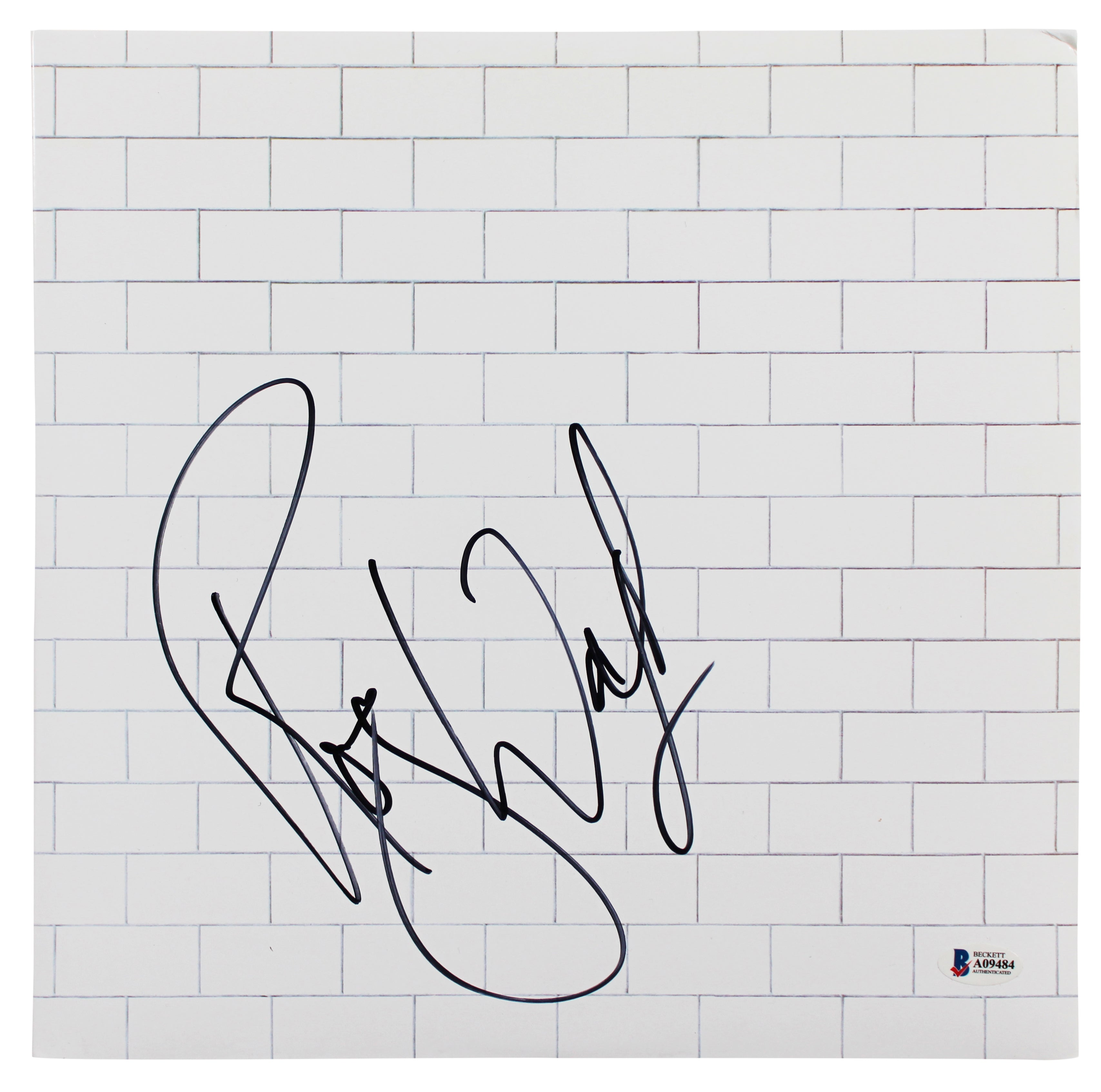 Roger Waters Pink Floyd Signed The Wall Album Cover W/ Vinyl BAS #A09484