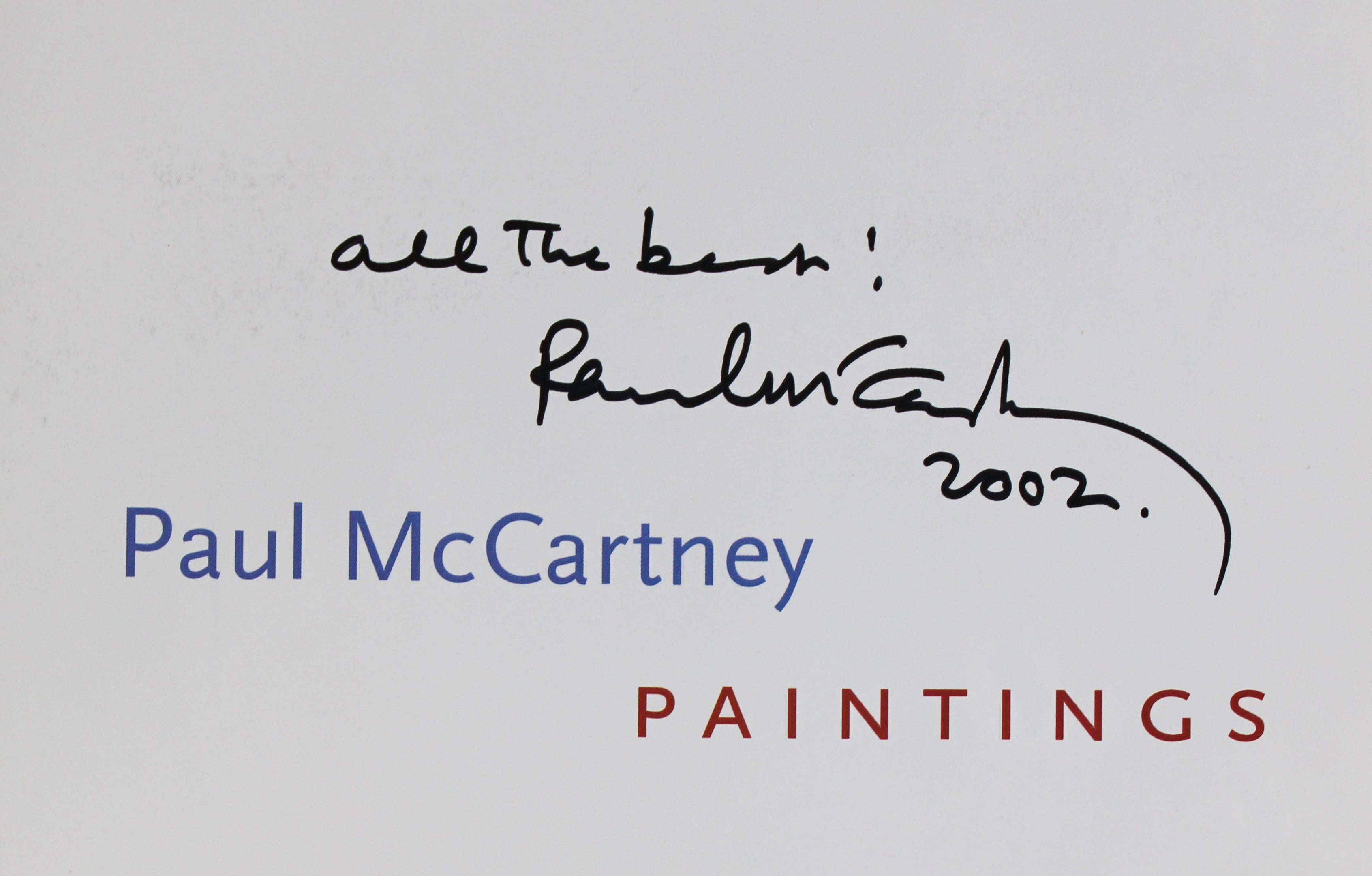 Paul McCartney "All The Best 2002" Authentic Signed Hard Cover Book BAS #AE13649