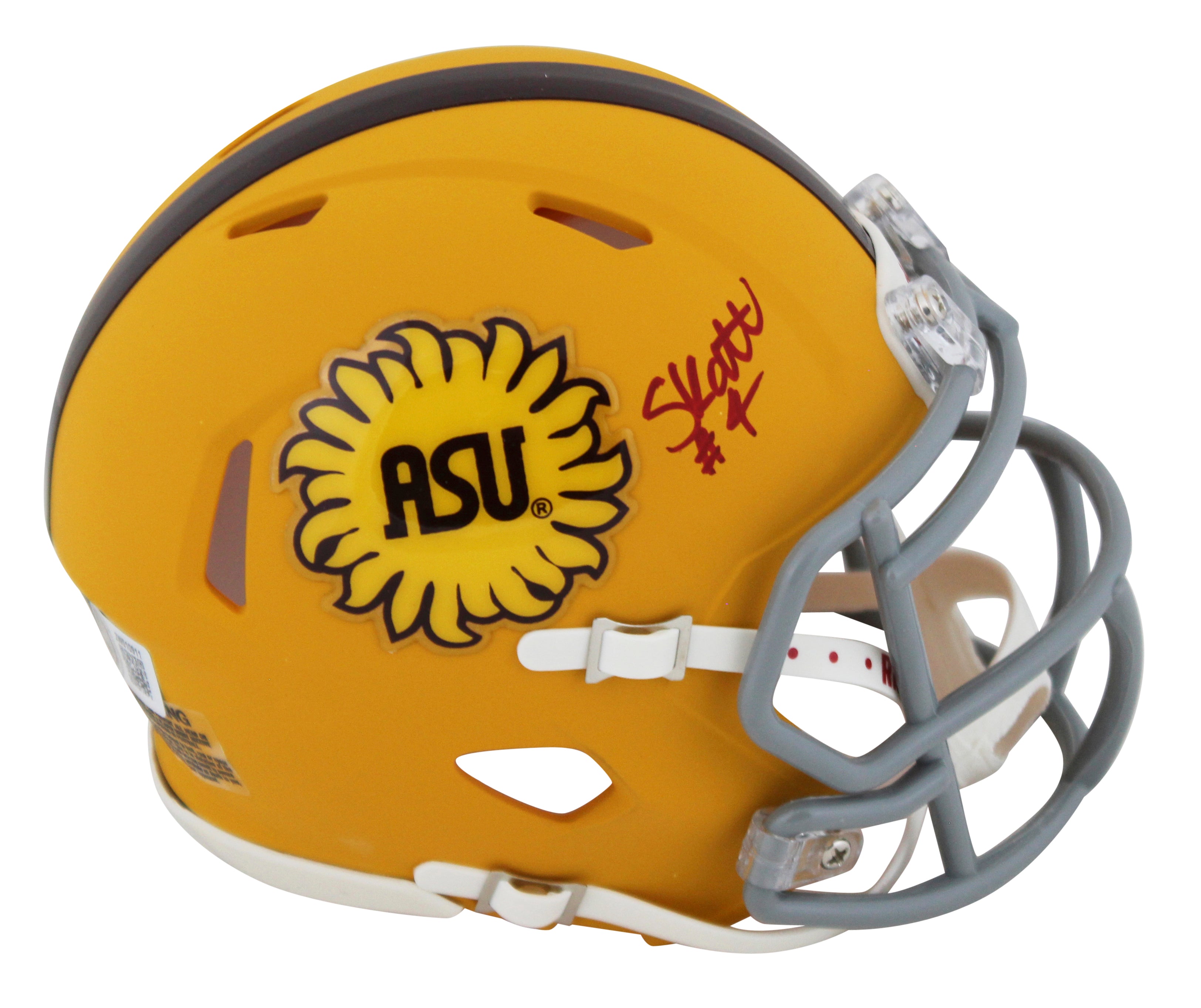 Arizona State Cameron Skattebo Signed 1975 TB Speed Mini Helmet W/ Case BAS Wit