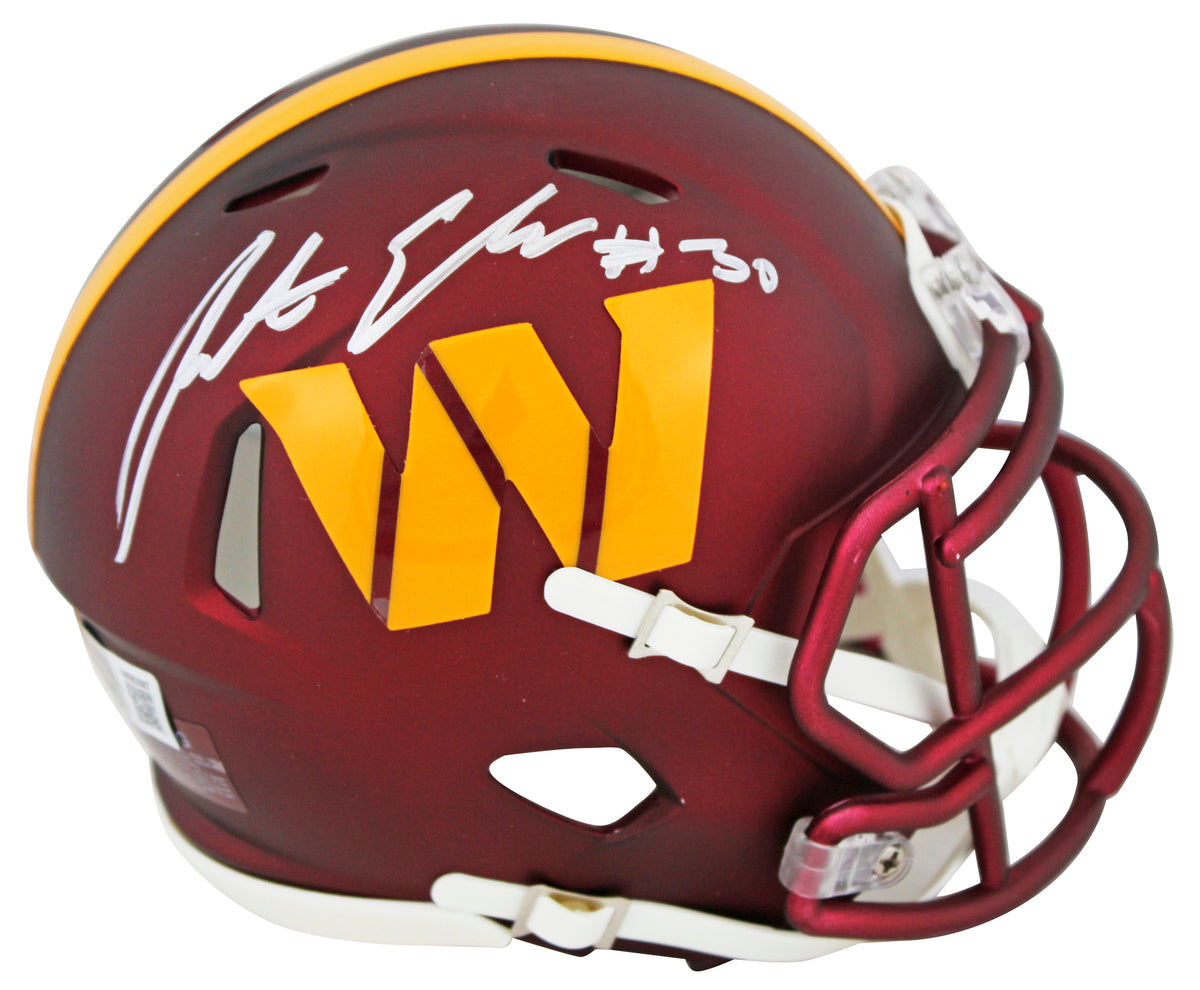Commanders Austin Ekeler Authentic Signed Speed Mini Helmet BAS Witnessed