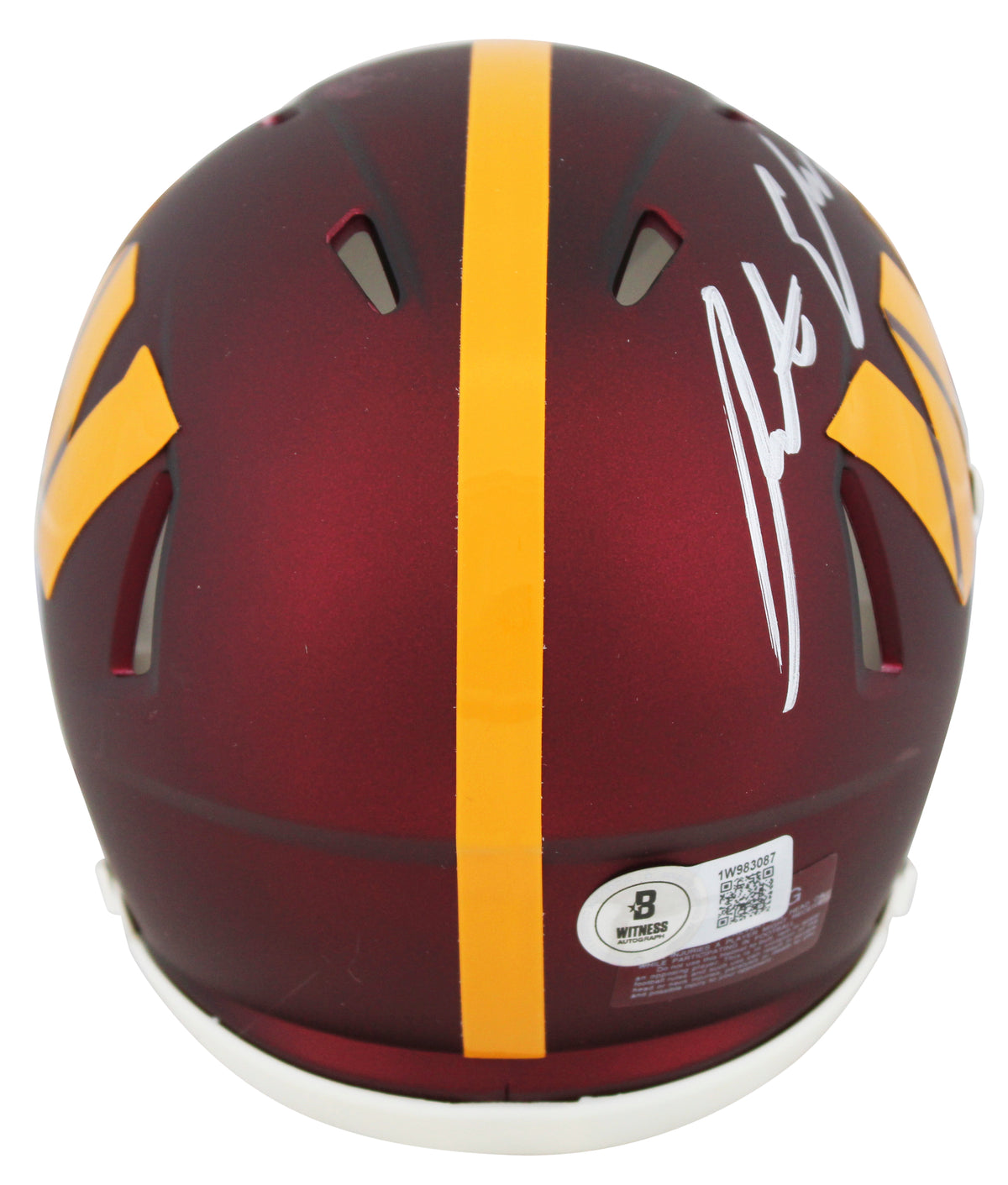 Commanders Austin Ekeler Authentic Signed Speed Mini Helmet BAS Witnessed