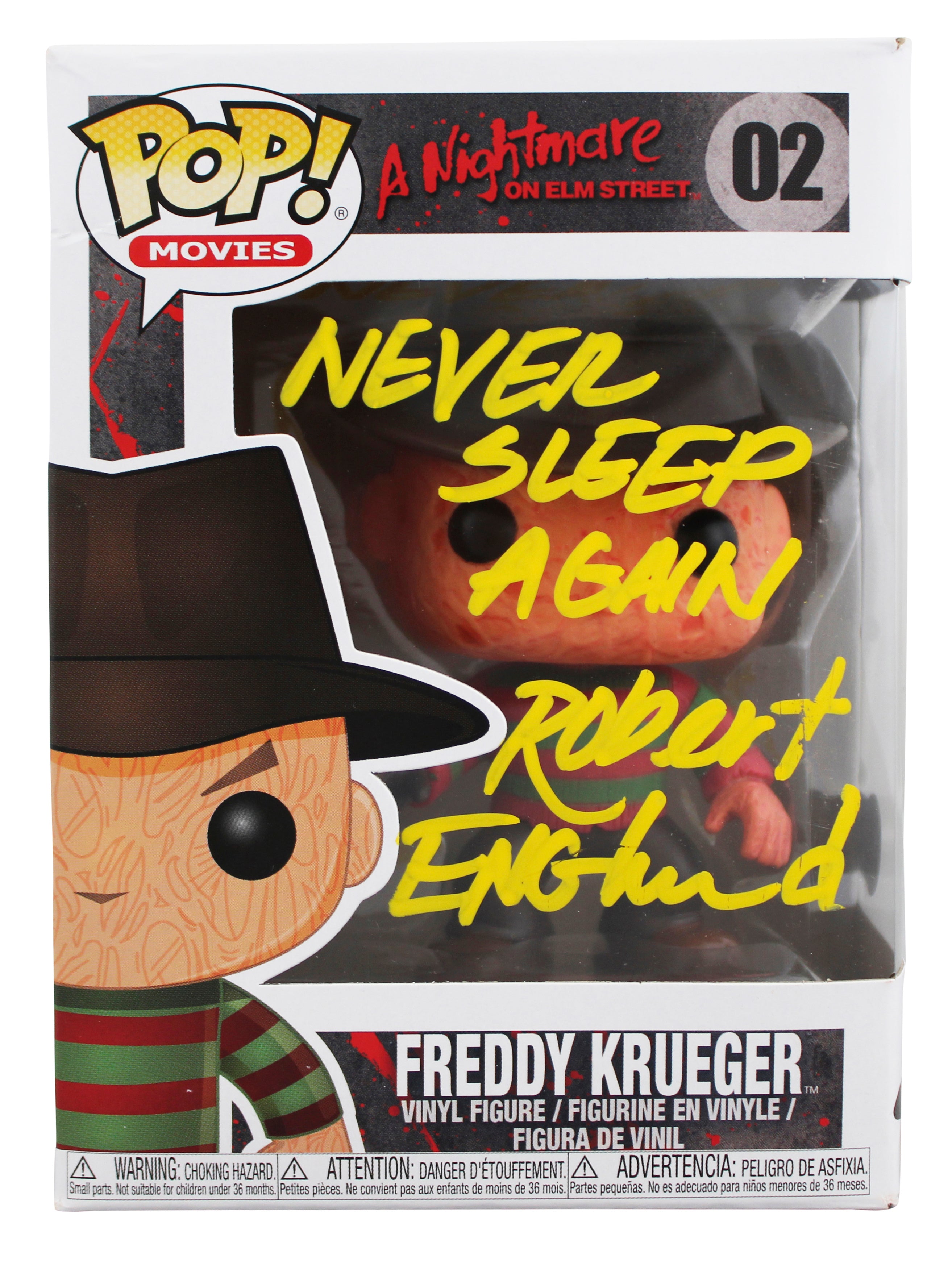 Robert Englund Signed Freddy Krueger #02 Funko Pop Vinyl Figure BAS #BS78006