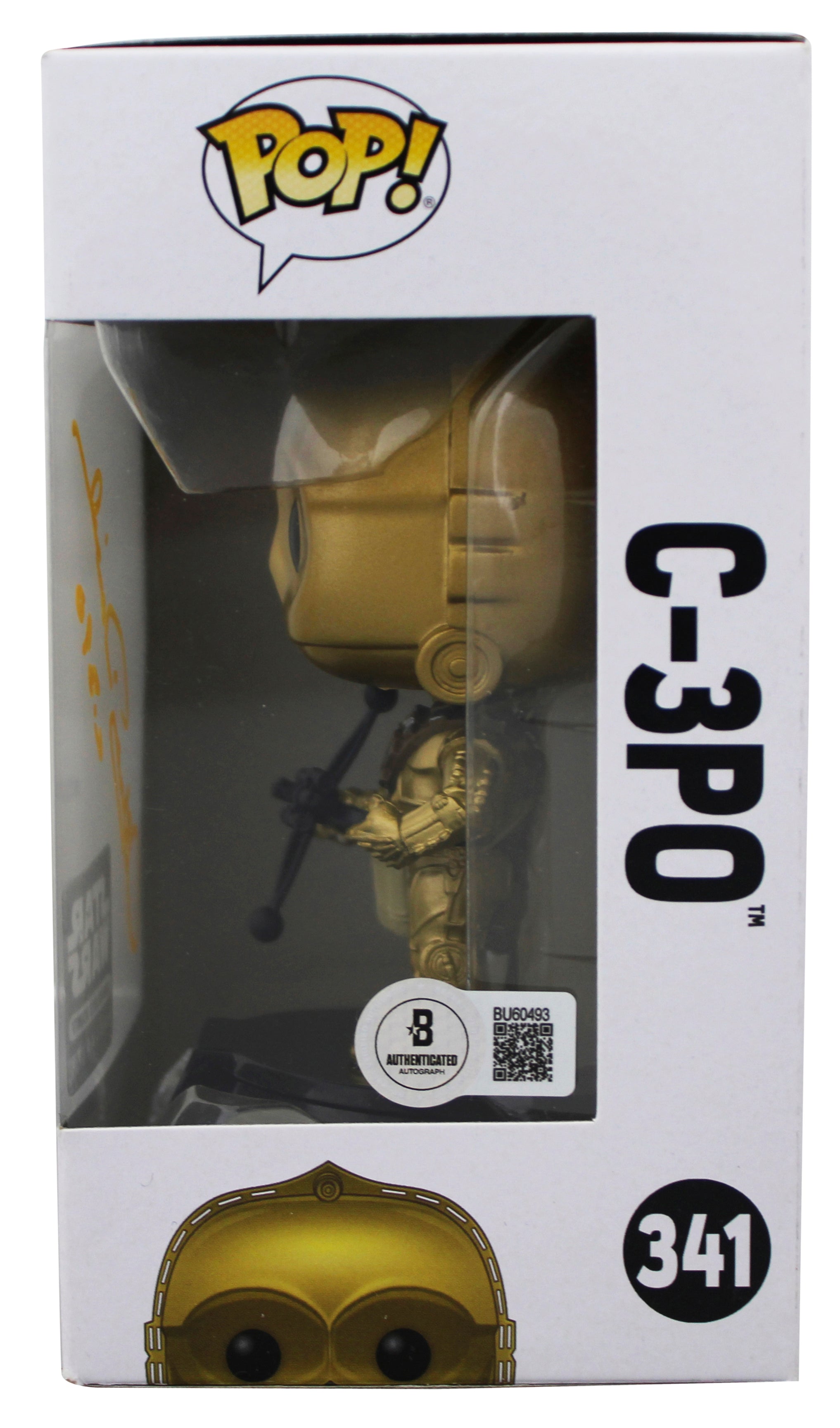 Anthony Daniels Star Wars "C-3PO" Signed #341 Funko Pop Figure BAS #BU60493