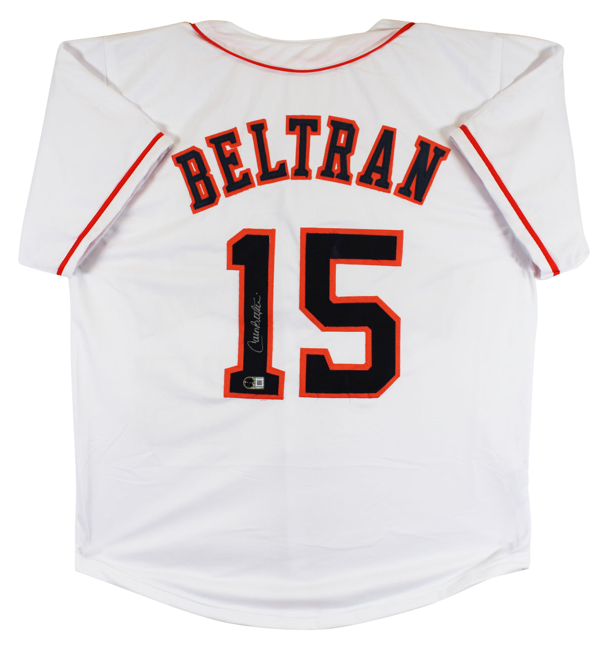 Carlos Beltran Authentic Signed White Pro Style Jersey Autographed BAS Witnessed