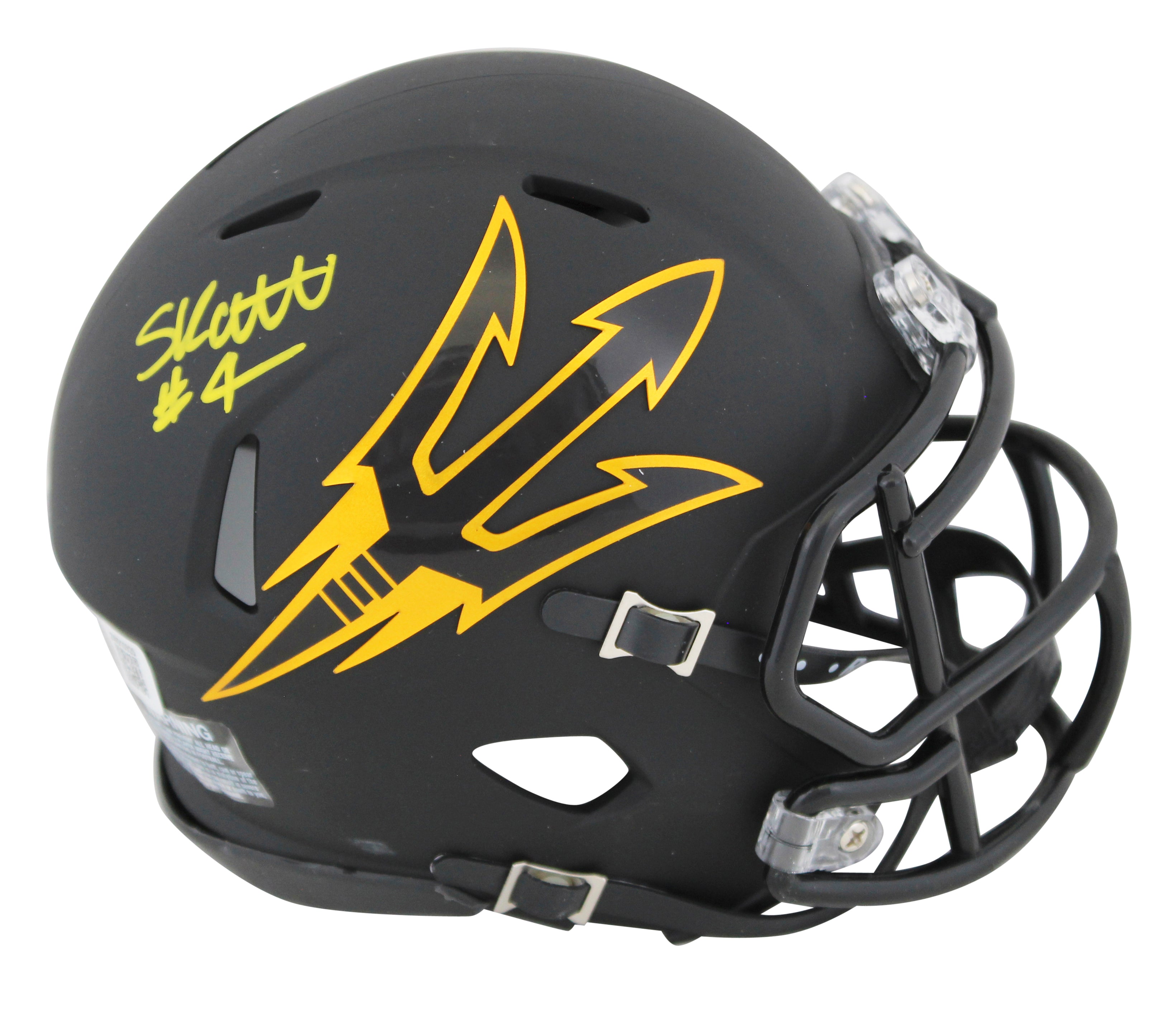 Arizona State Cameron Skattebo Signed Black Speed Mini Helmet W/ Case BAS Wit