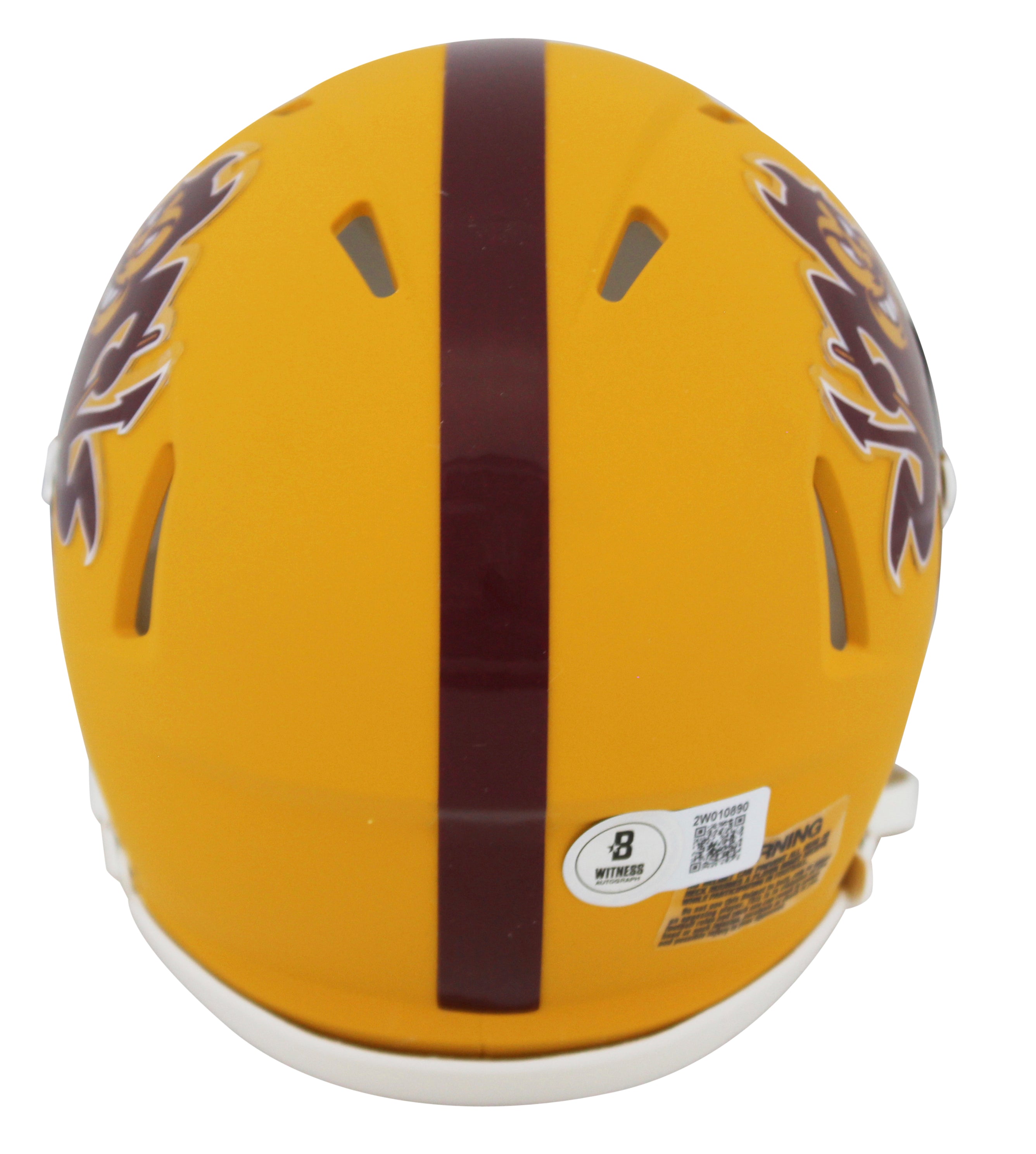 Arizona State Cameron Skattebo Signed Sparky Speed Mini Helmet BAS Witnessed