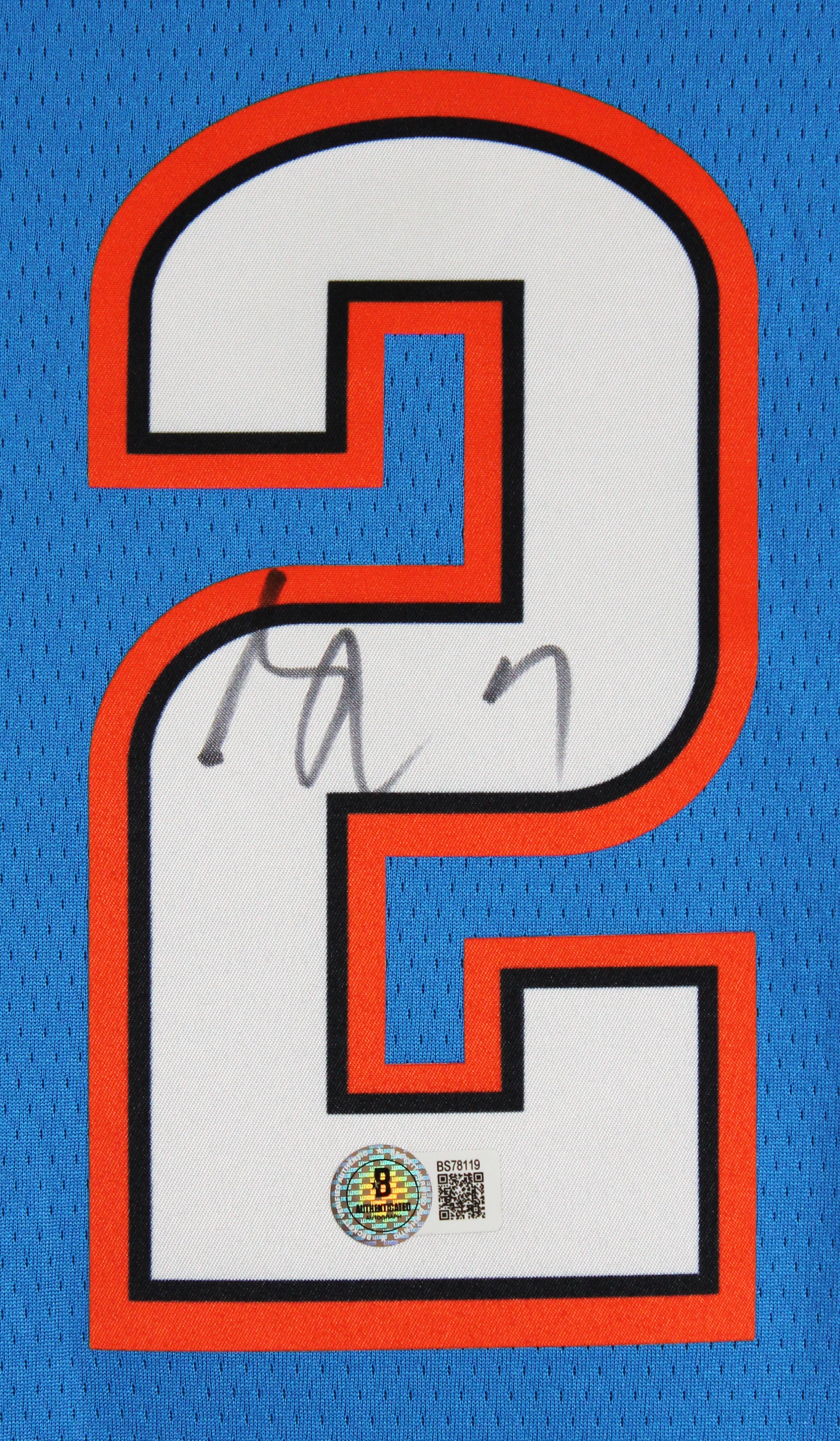 Thunder Shai Gilgeous-Alexander Signed Blue Nike Icon Edition Jersey BAS