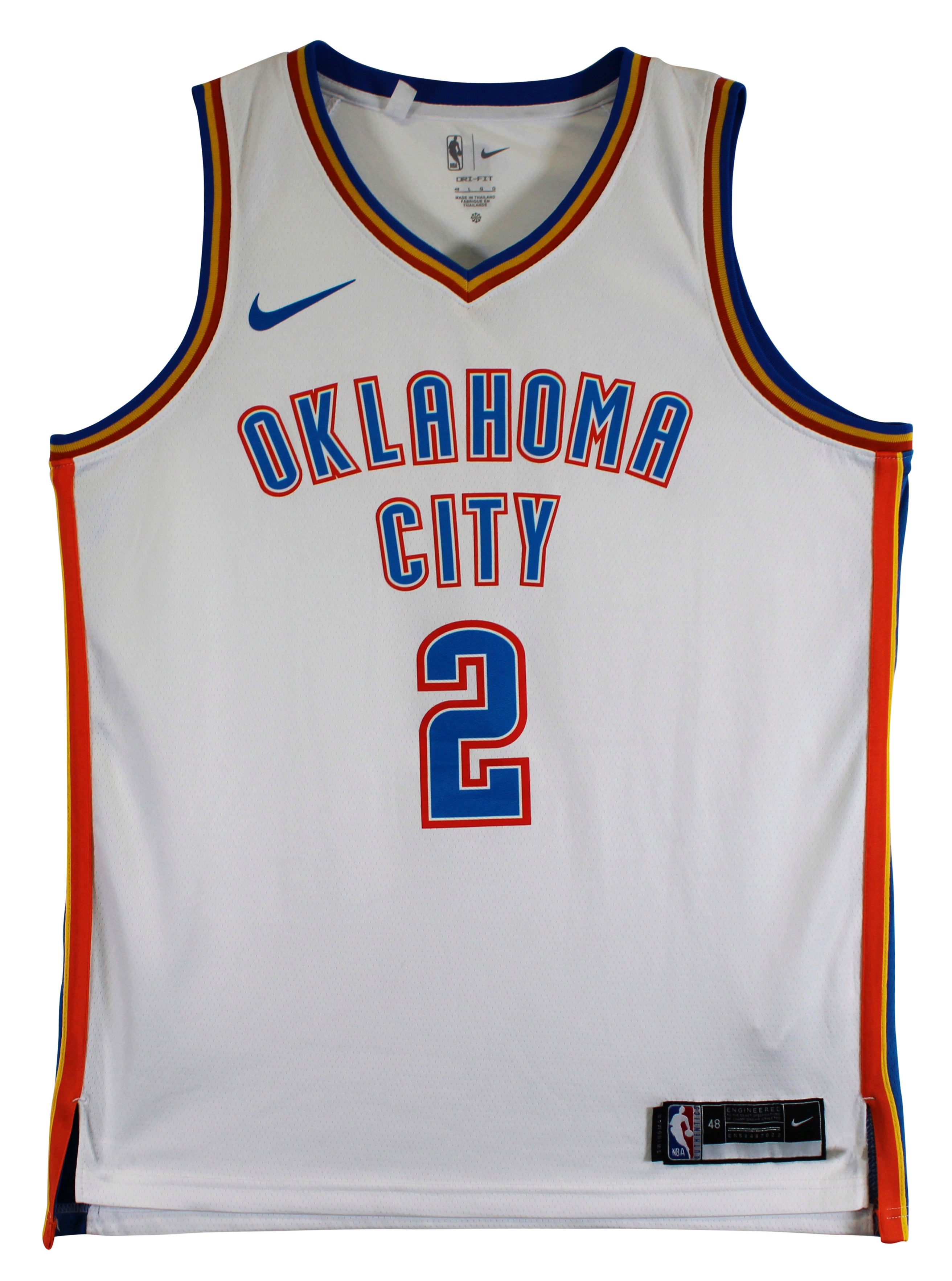 Thunder Shai Gilgeous-Alexander Signed White Nike Swingman Jersey BAS #BS78061
