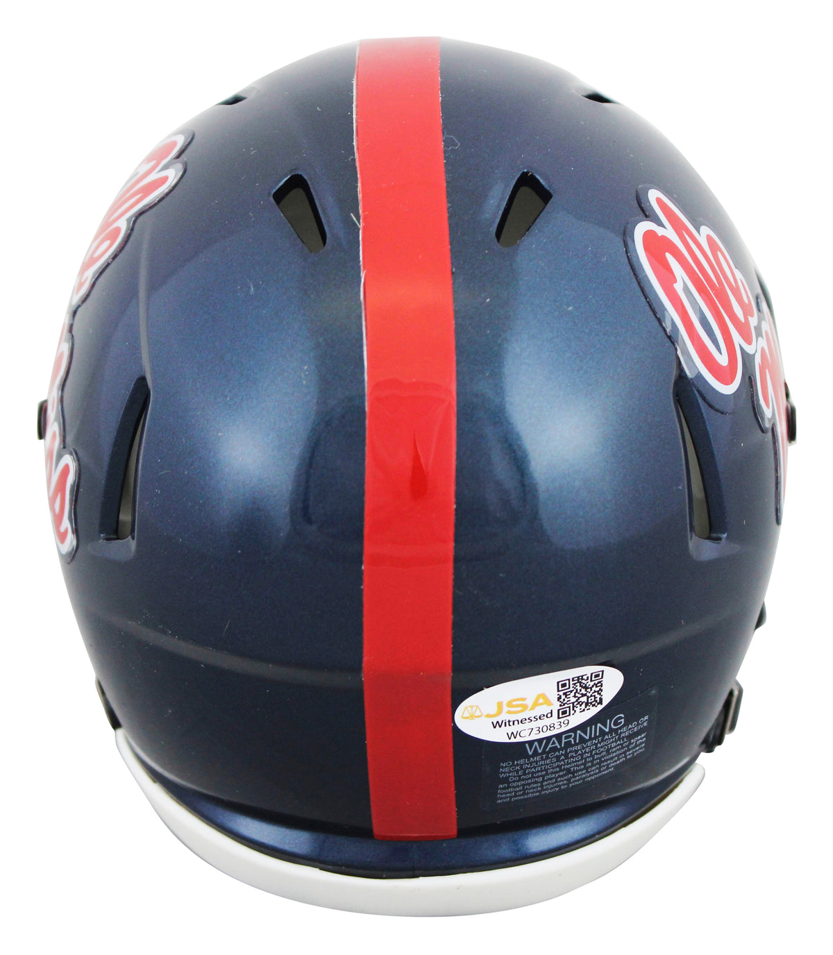 Ole Miss Kewan Lacy Authentic Signed Speed Mini Helmet JSA Witness #WC730839