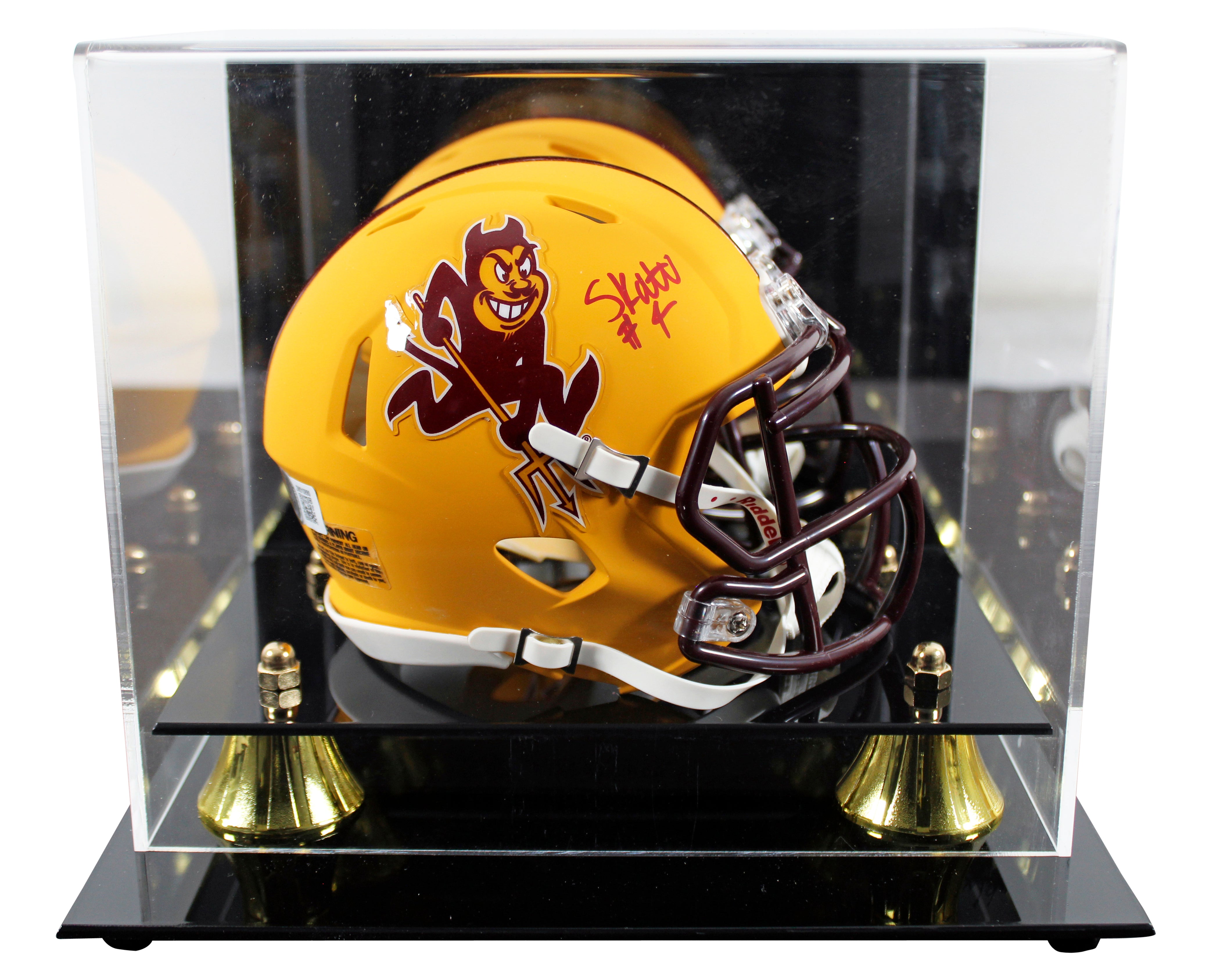 classic arizona state football helmet Riddell Sun Devils NCAA Revolution Speed Mini ASU : Sports & Outdoors SP face mask Arizona State Unveils Yellow Alternate
