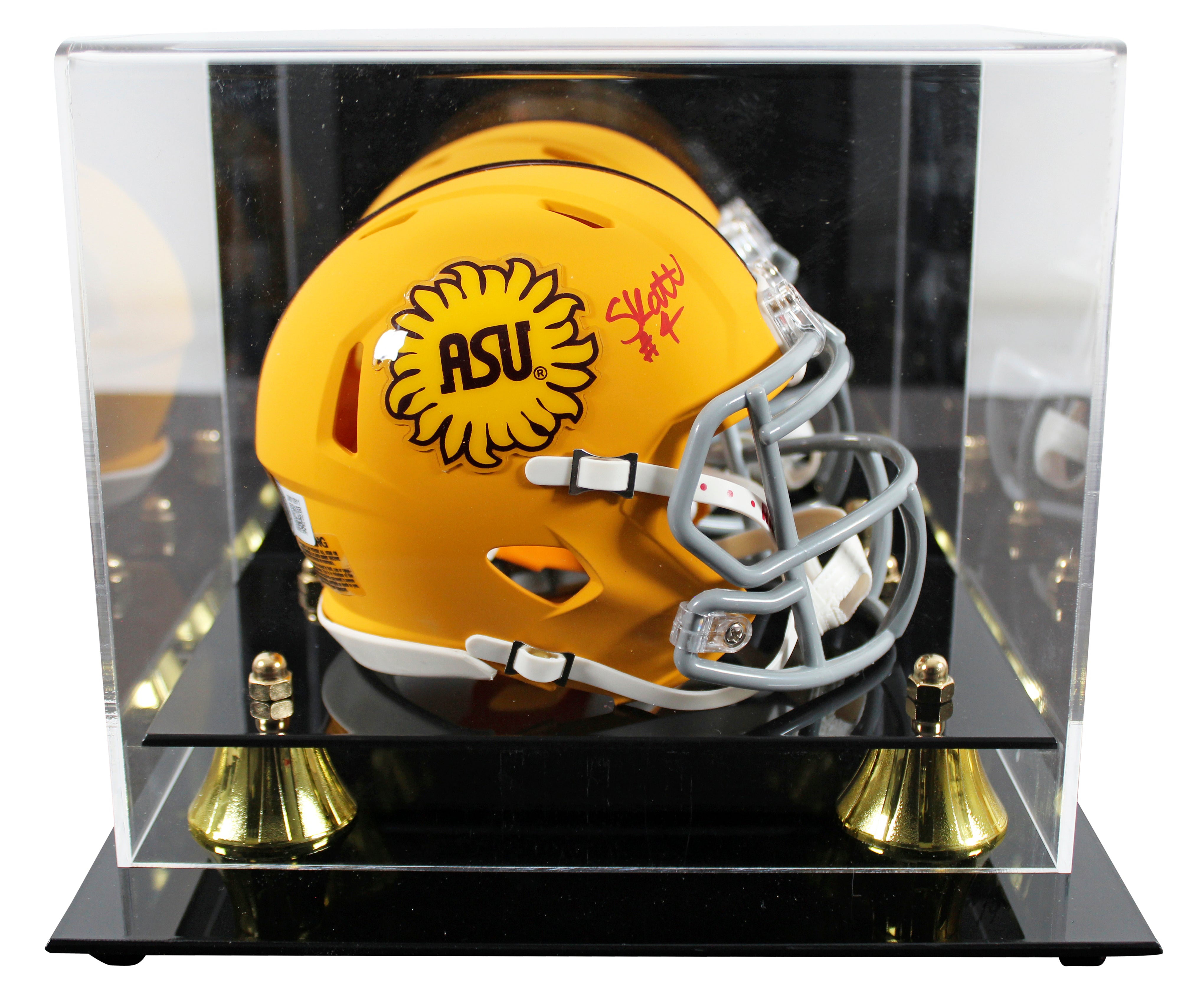 Arizona State Cameron Skattebo Signed 1975 TB Speed Mini Helmet W/ Case BAS Wit